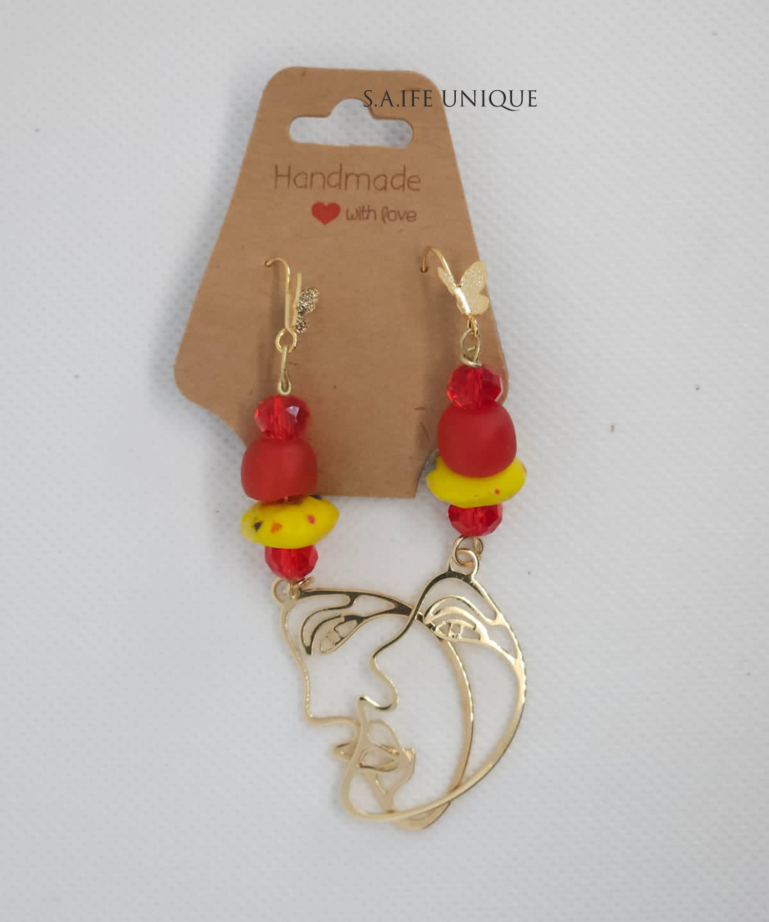 Red & Yellow Ear Ring