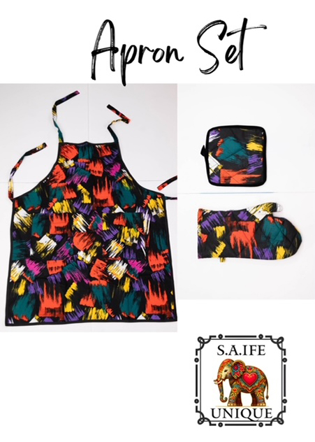 Multicolor Apron Set