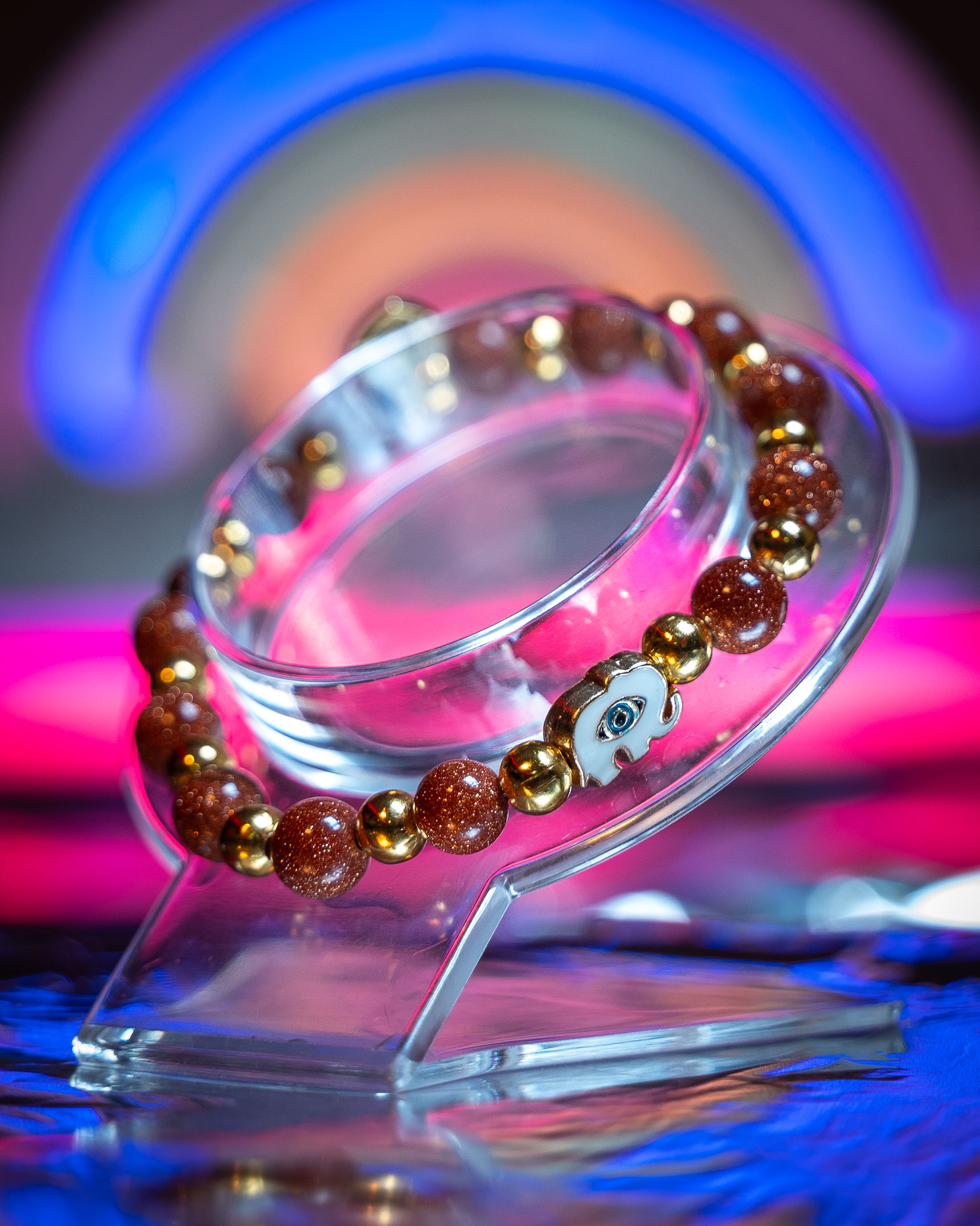 GOLDEN SANDSTONE BEADED BRACELET FOR PROTECTION