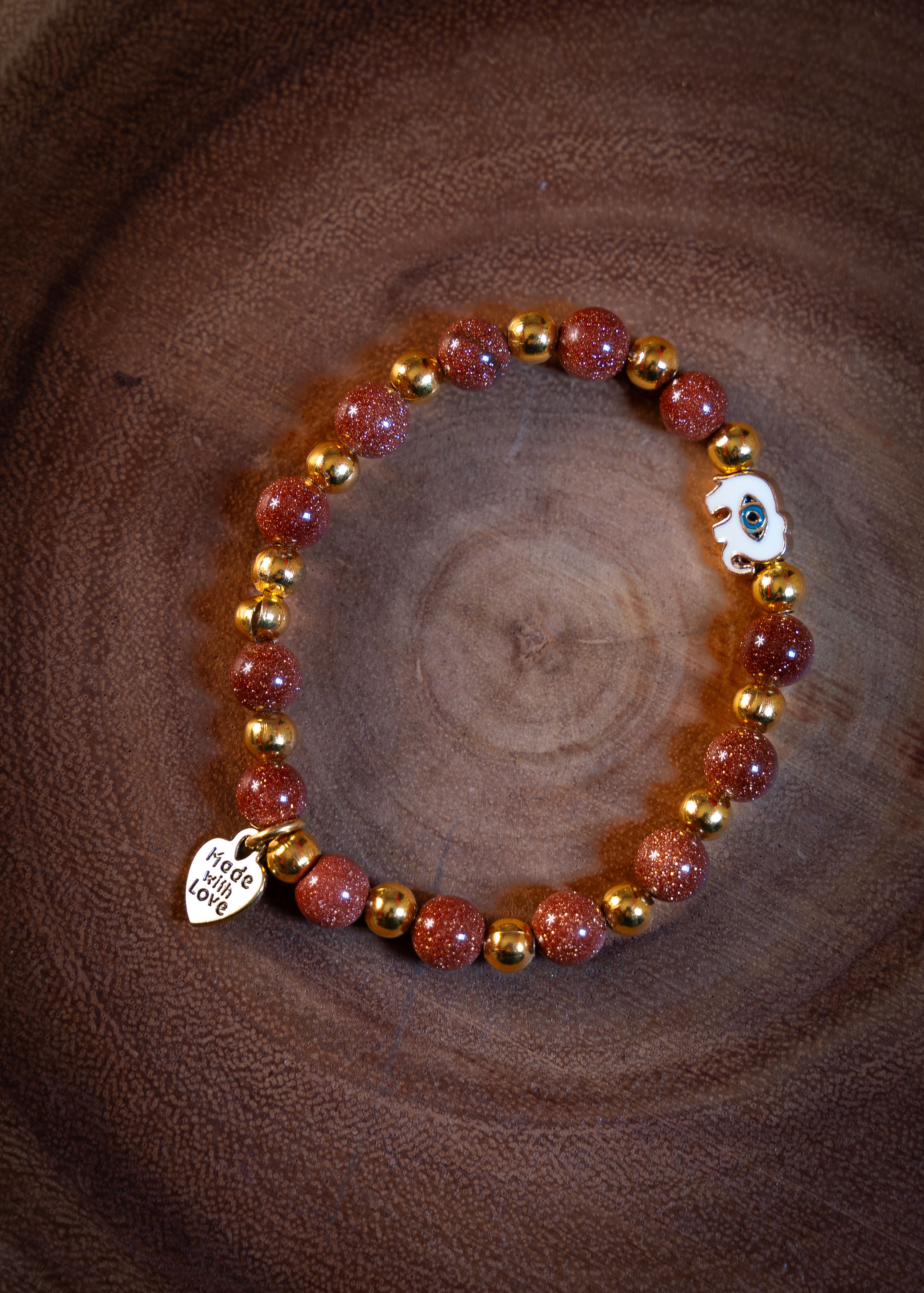 GOLDEN SANDSTONE BEADED BRACELET FOR PROTECTION