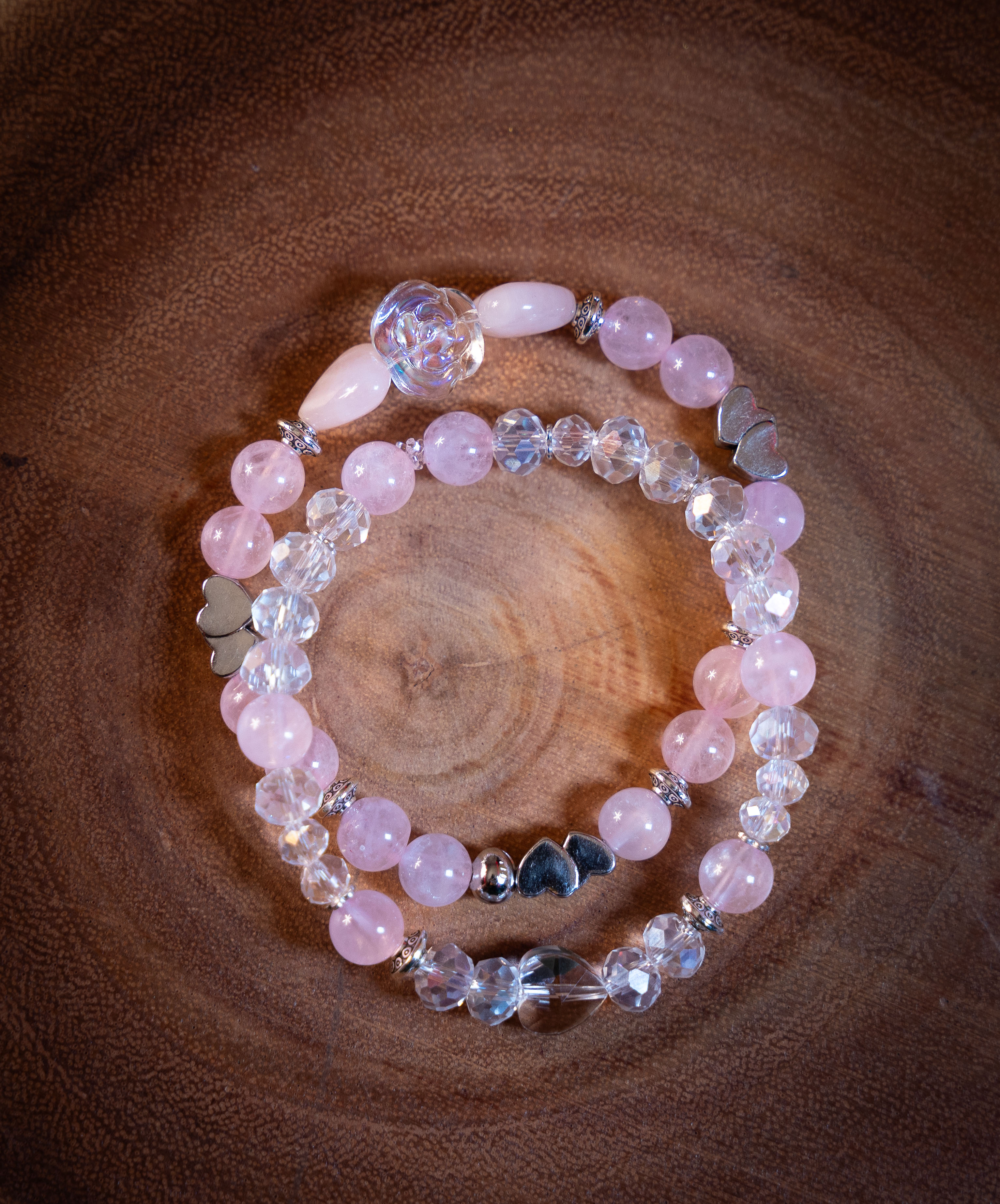 “CRYSTAL ROSE” BRACELET SET