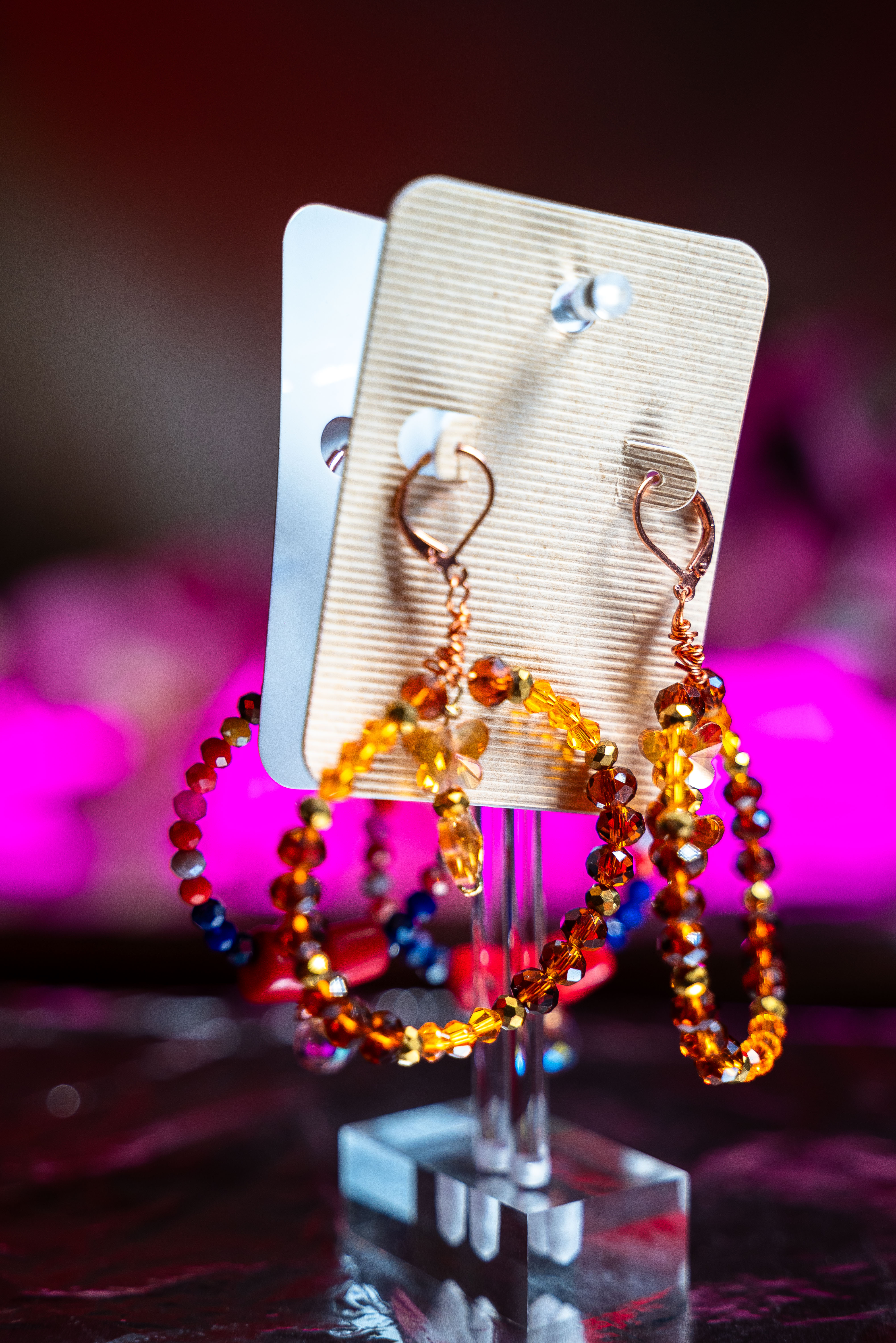 “AUTUMN GLOW” HOOP EARRINGS