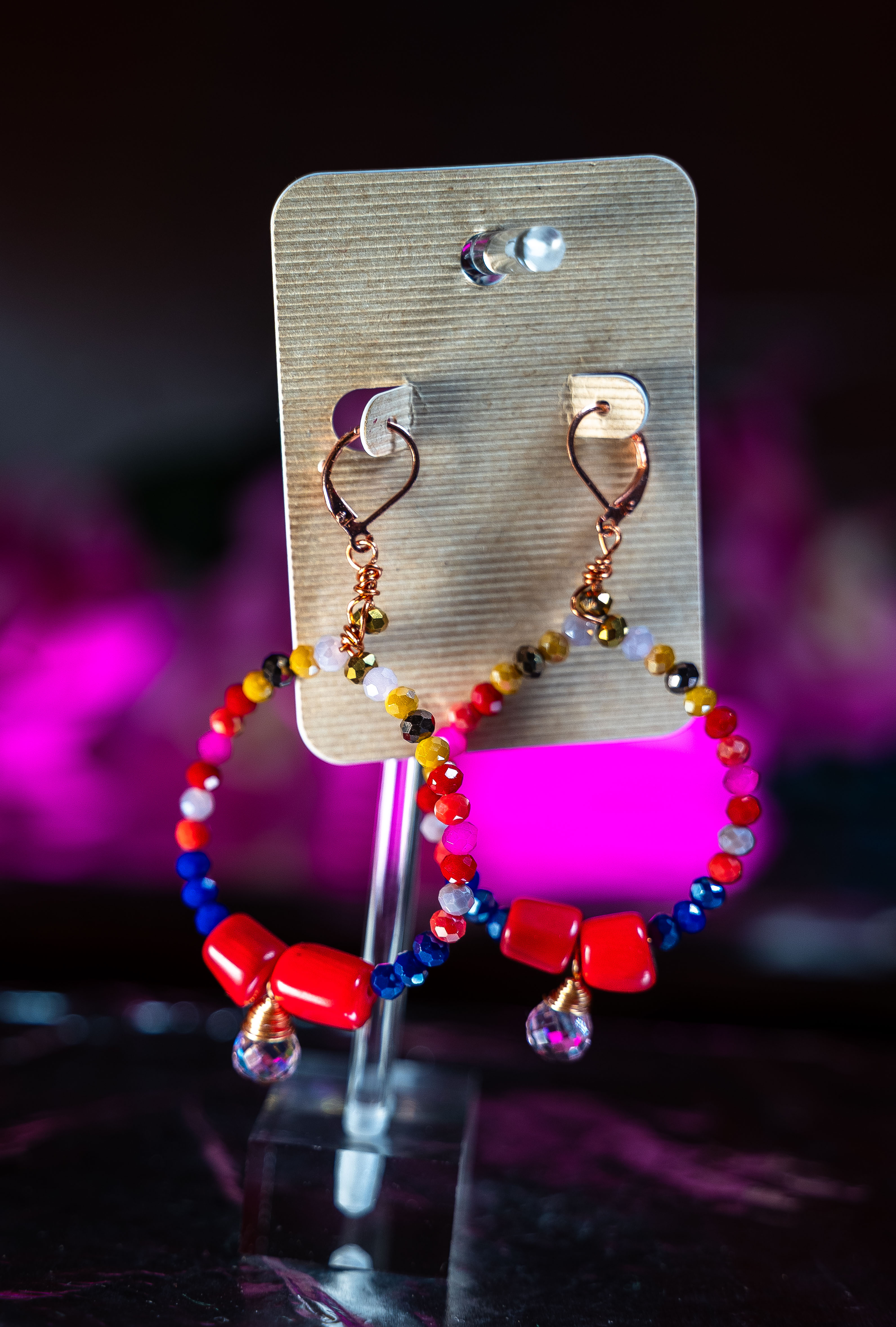 “CARNIVAL SPLASH” HOOP EARRINGS