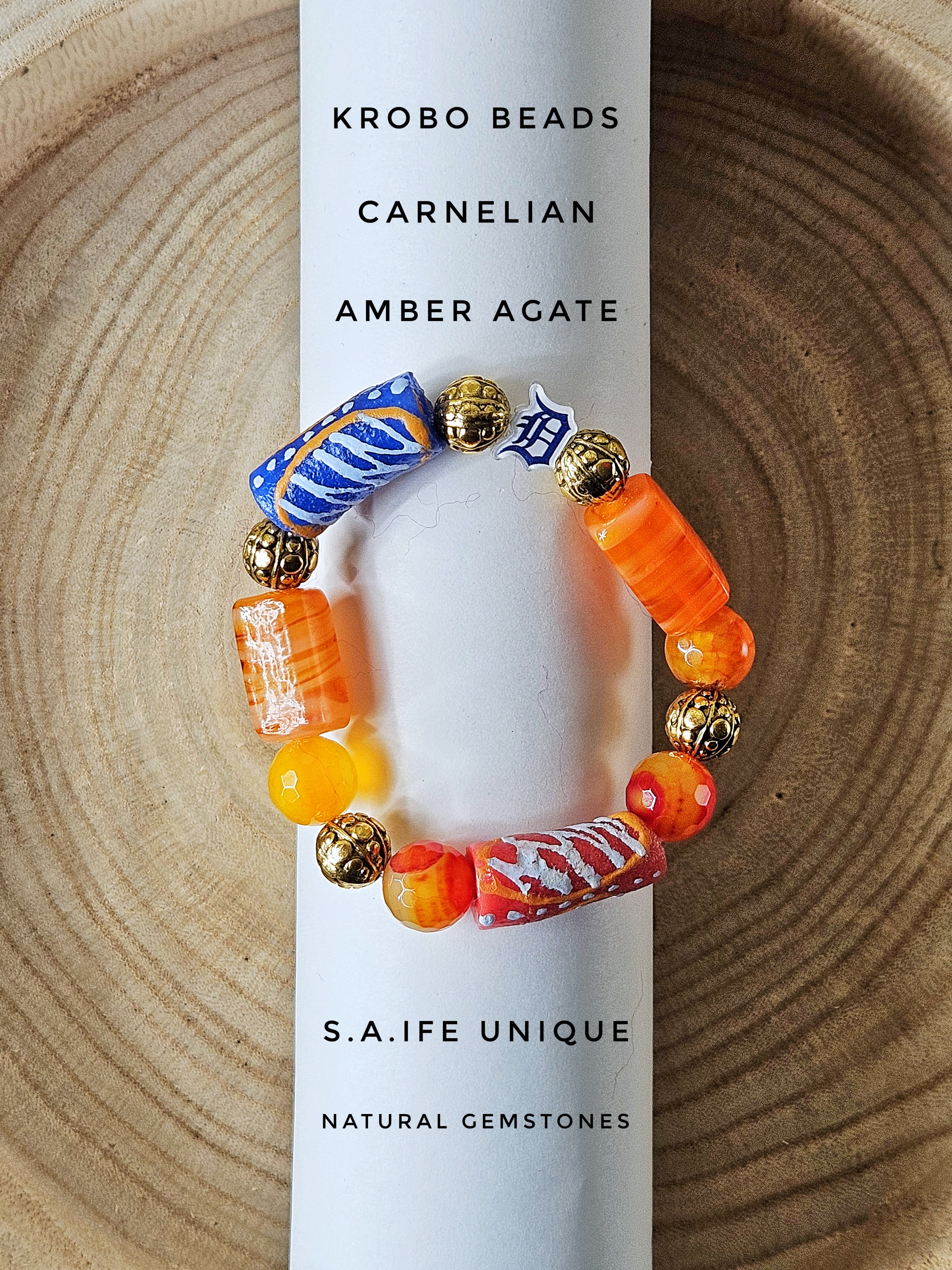 Carnelian & Amber Agate