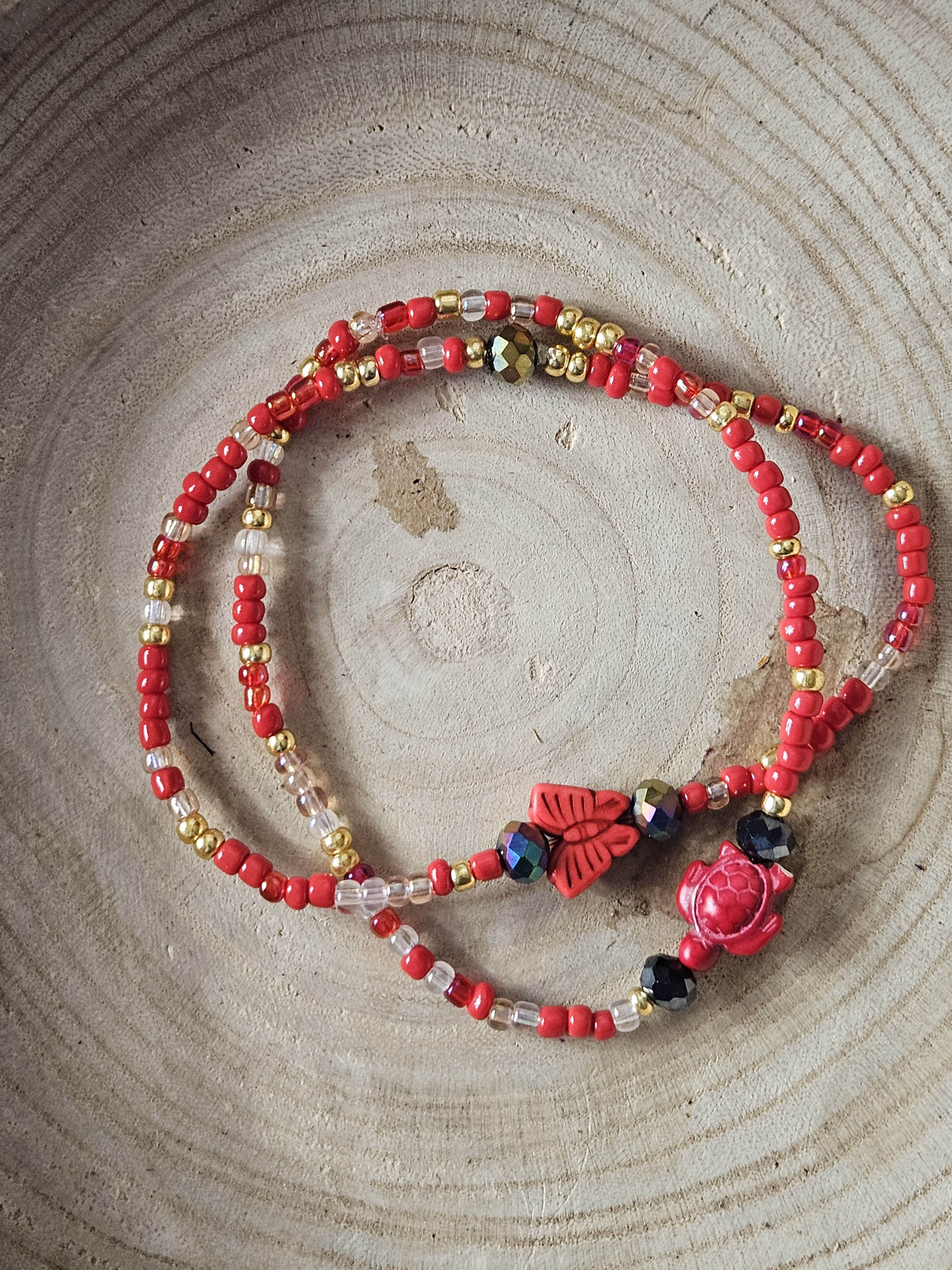 Red Royalty Anklets