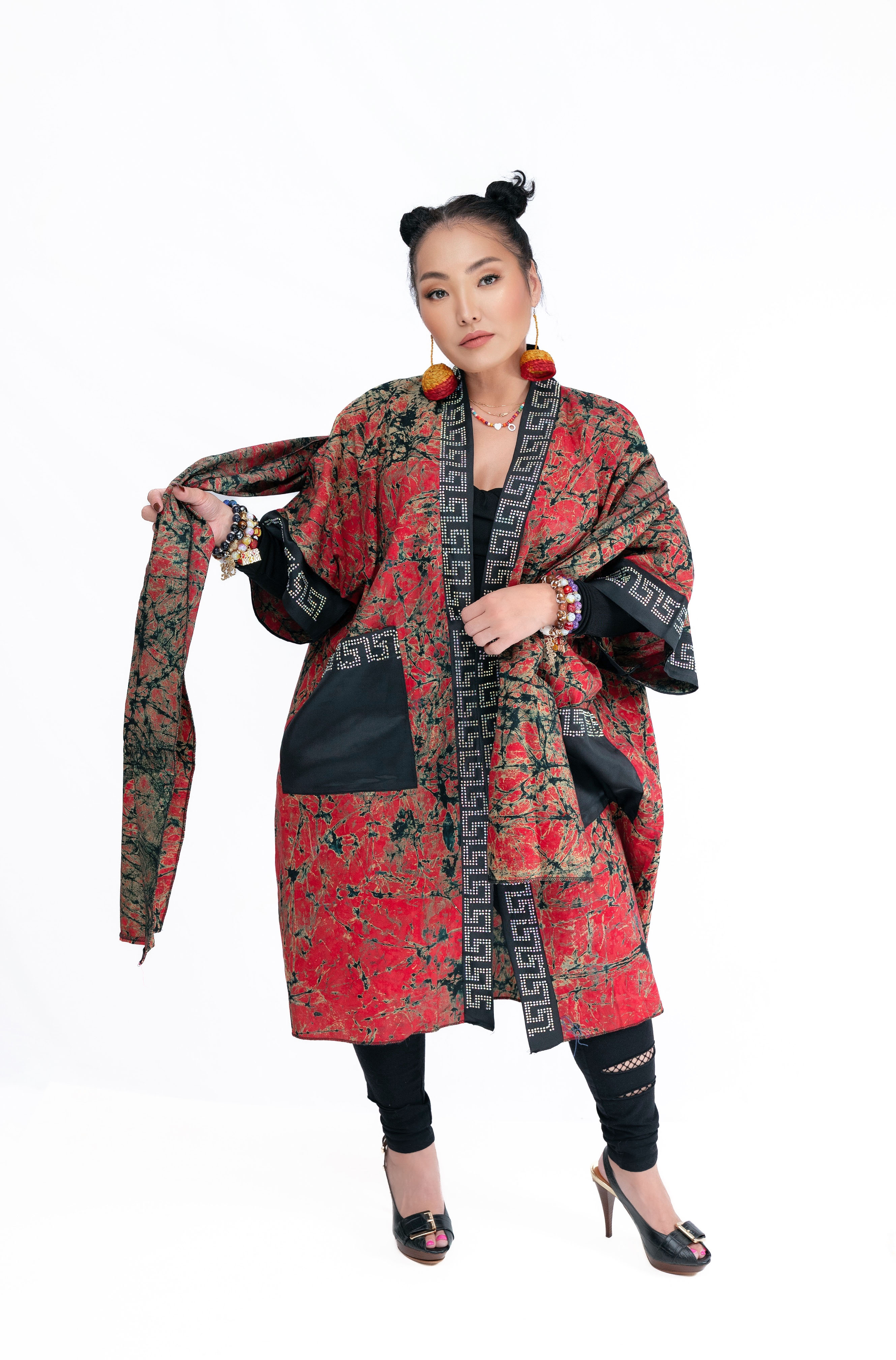 Naija Rich Luxe Stoned Kimono Set