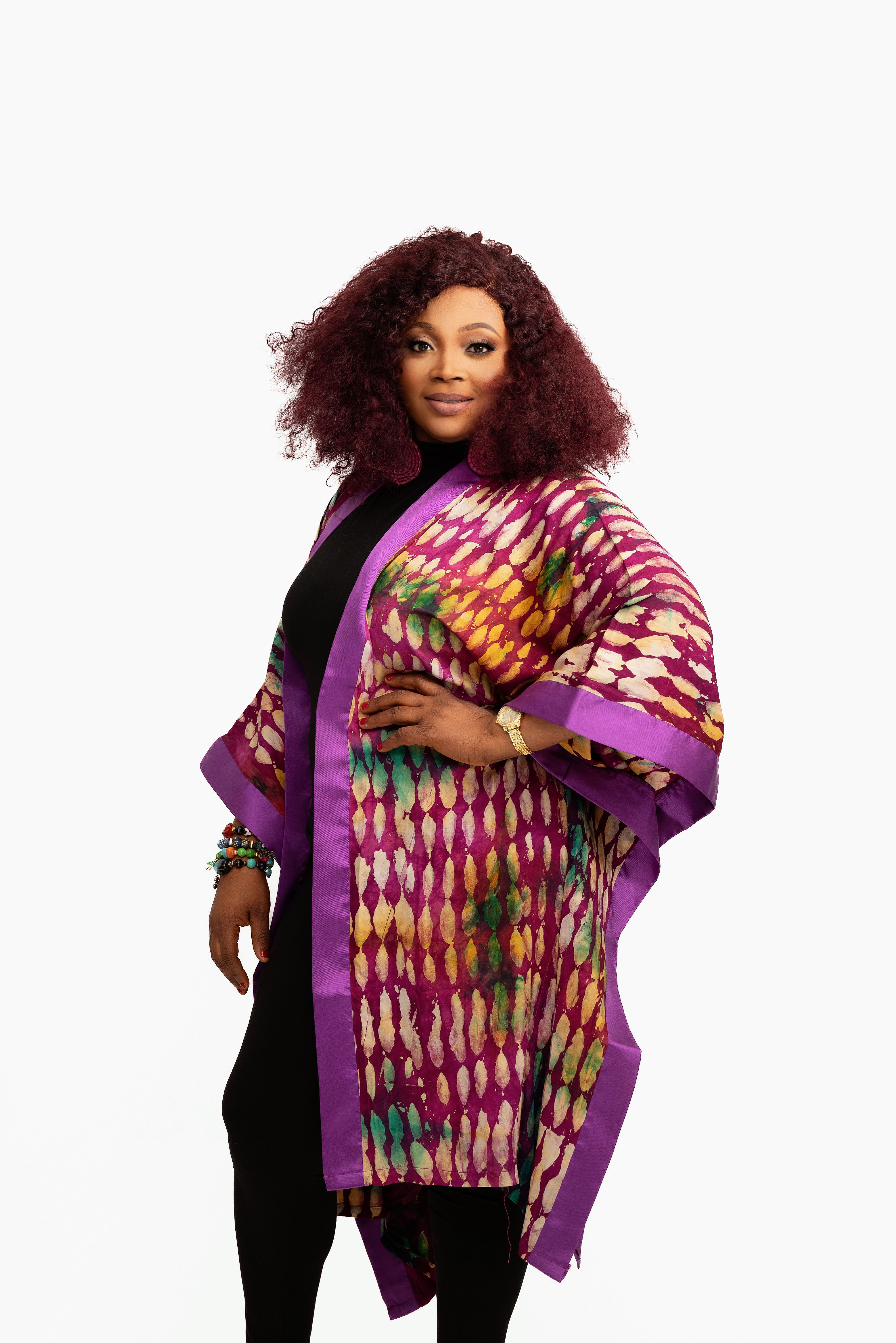 Naija Vibe Kimono – Violet Ember Edition