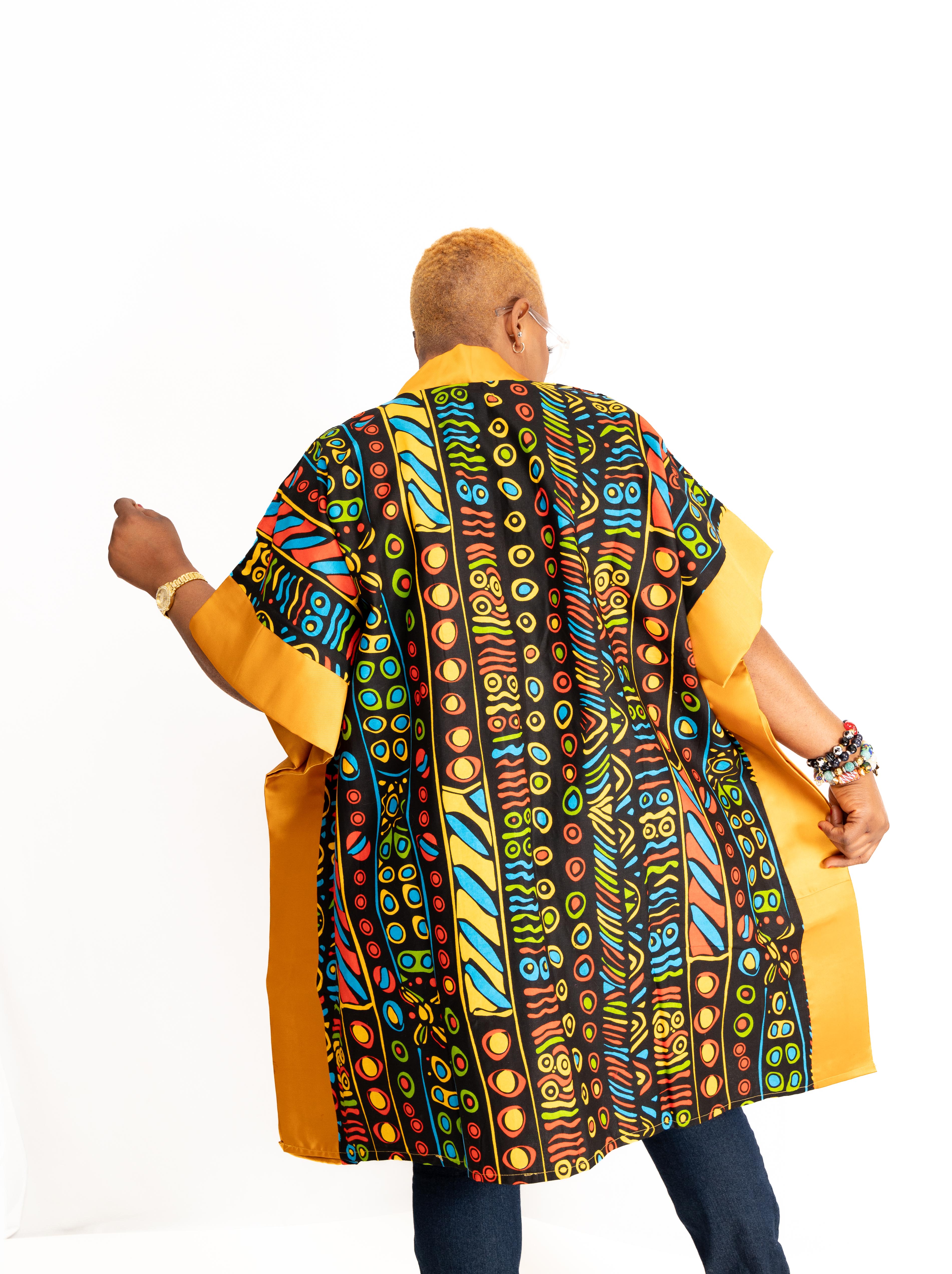 Naija Vibe Kimono – Golden Majesty Edition