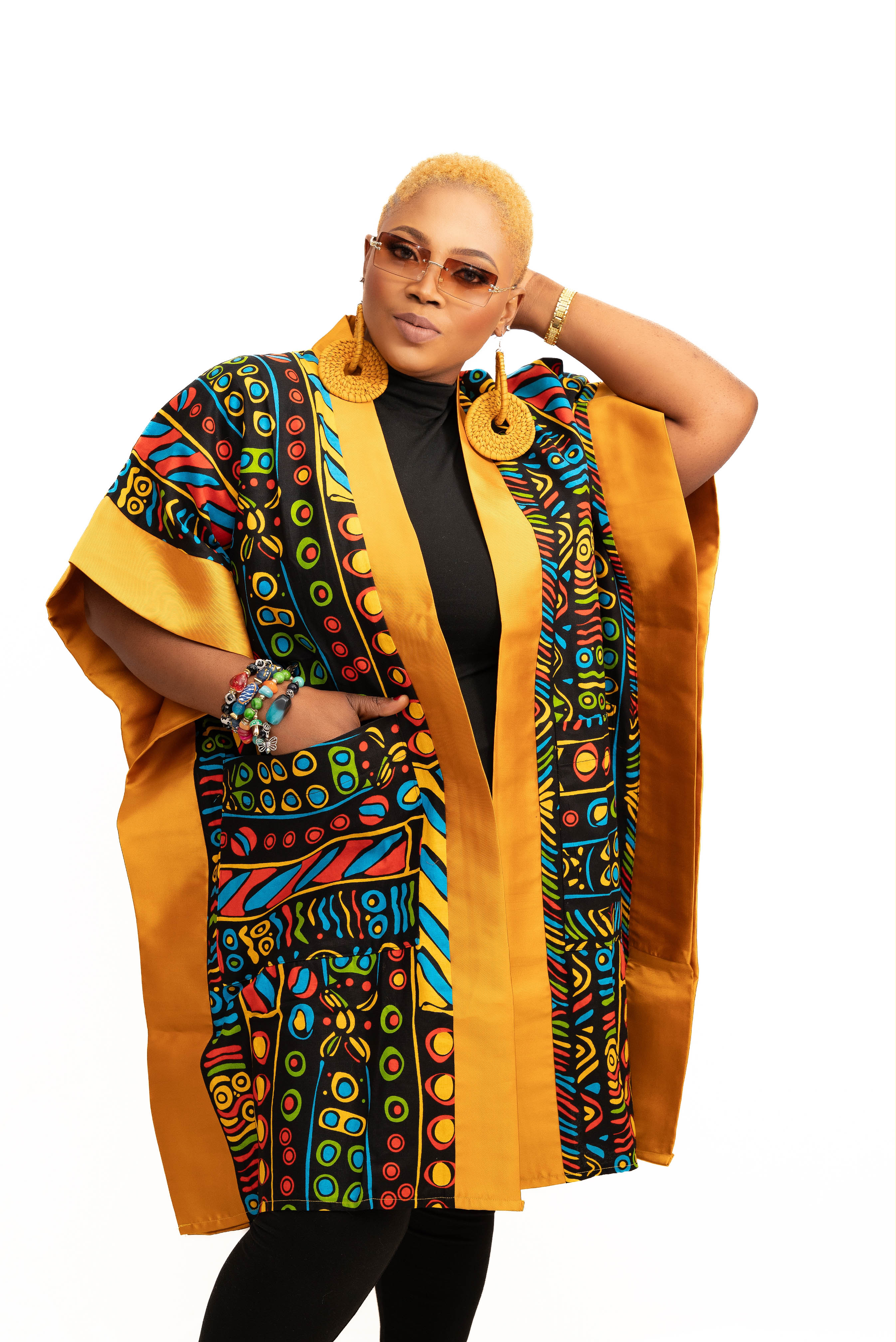 Naija Vibe Kimono – Golden Majesty Edition