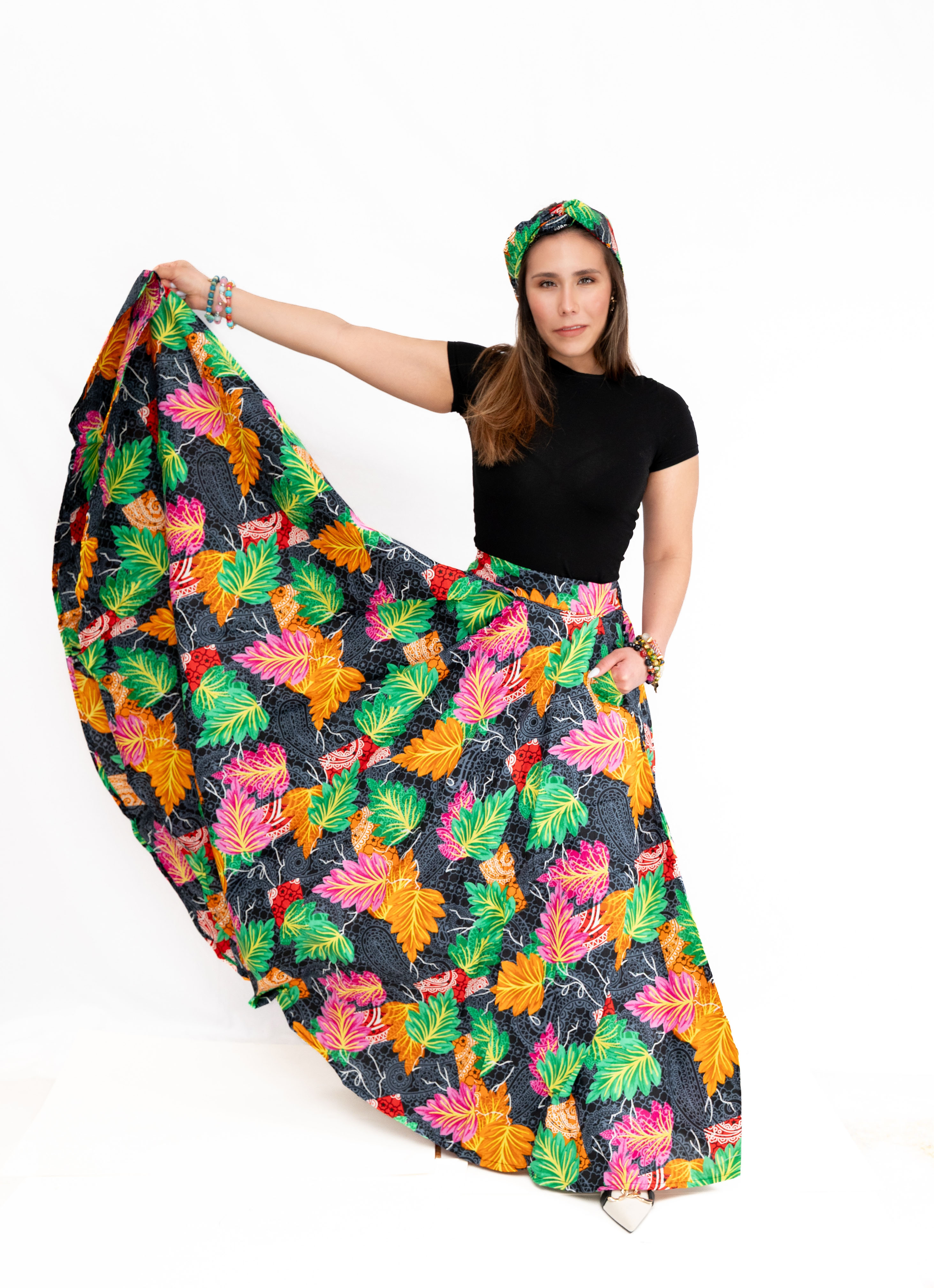 AfroBloom Maxi Skirt