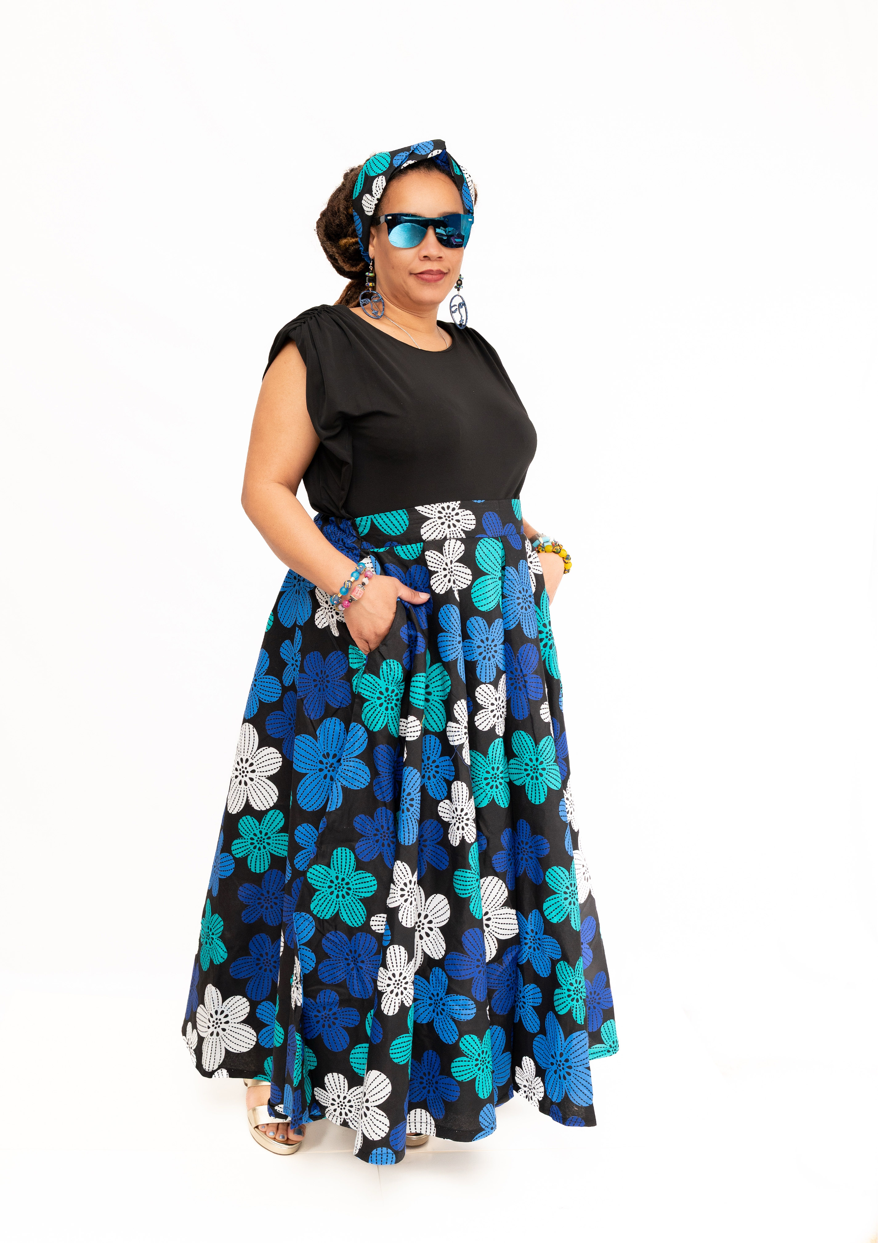 AfroBloom Maxi Skirt