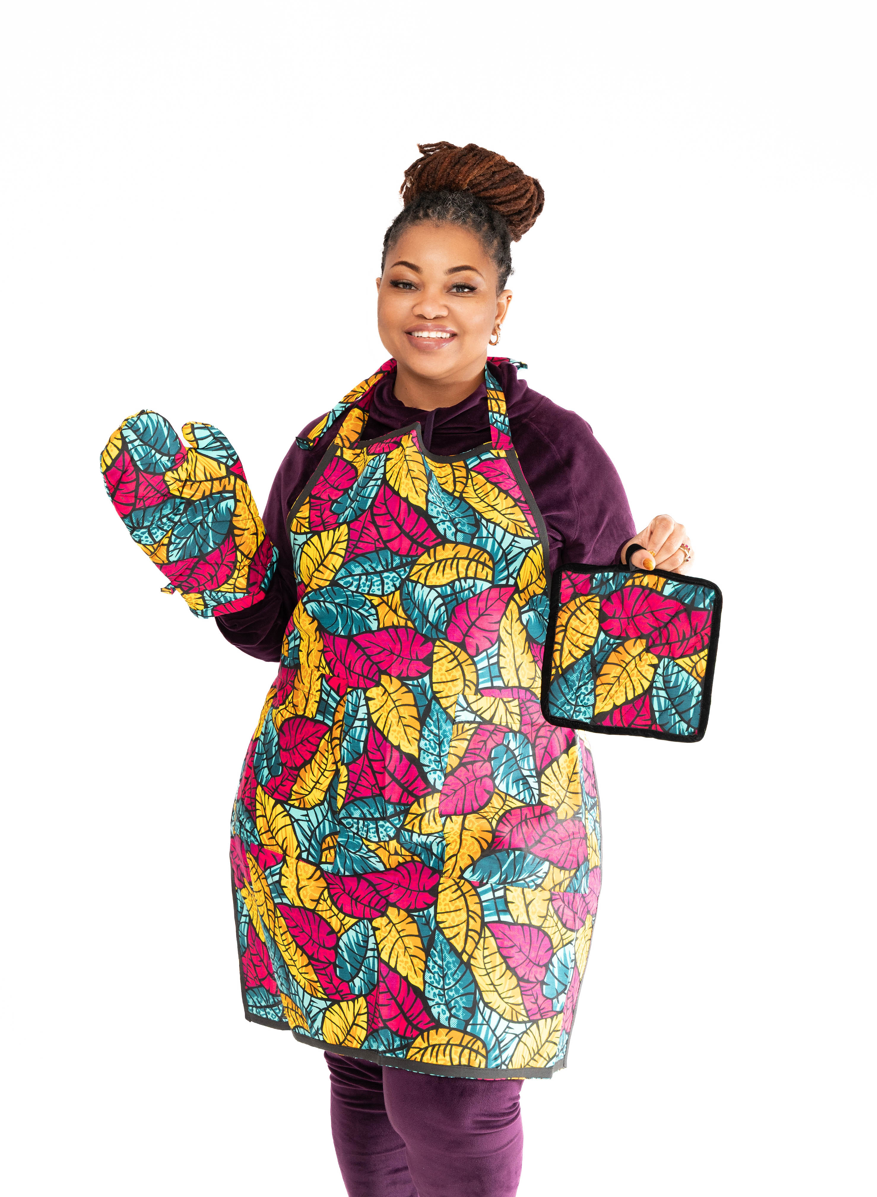 Bold & Beautiful Ankara Apron Set
