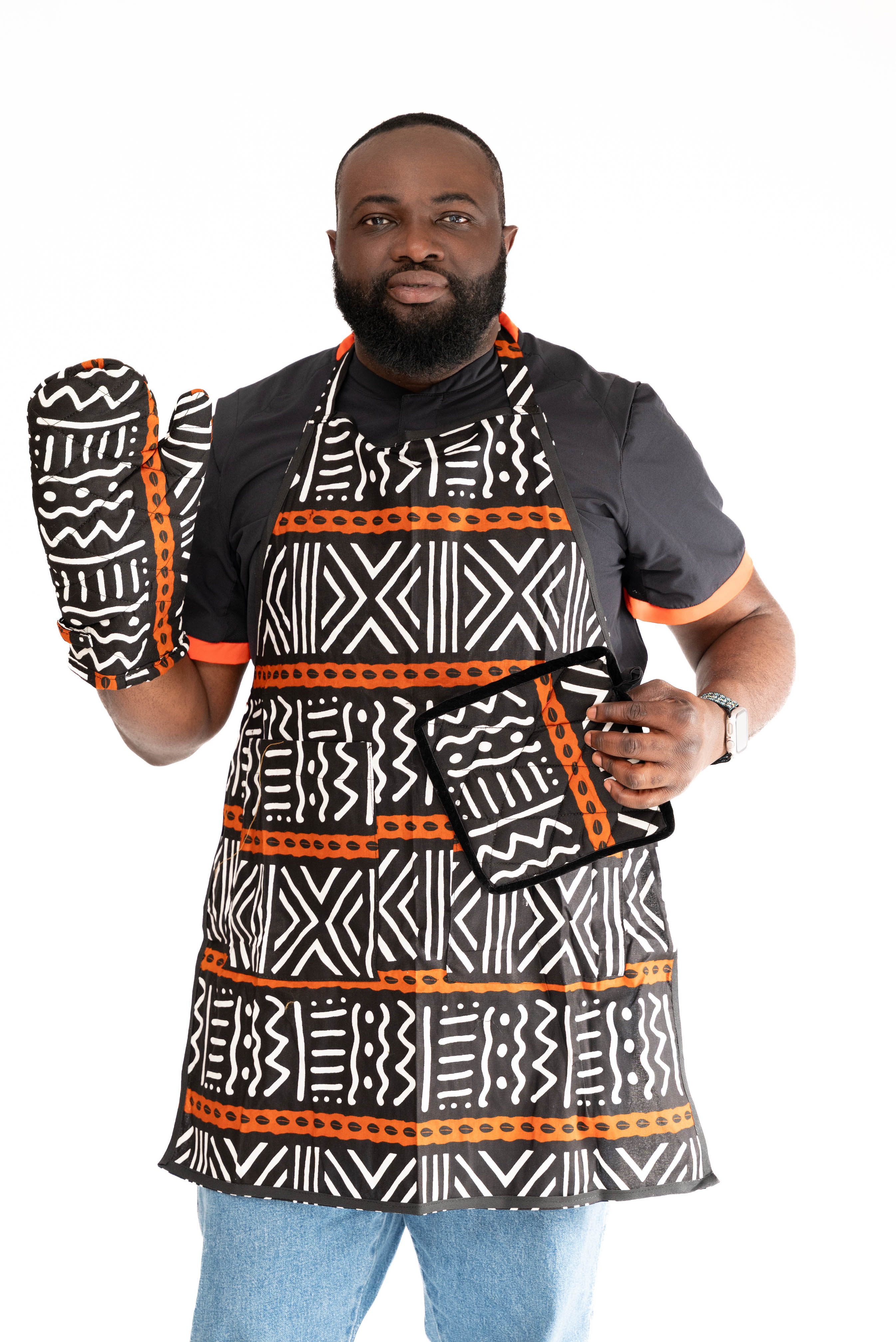 Bold & Beautiful Ankara Apron Set