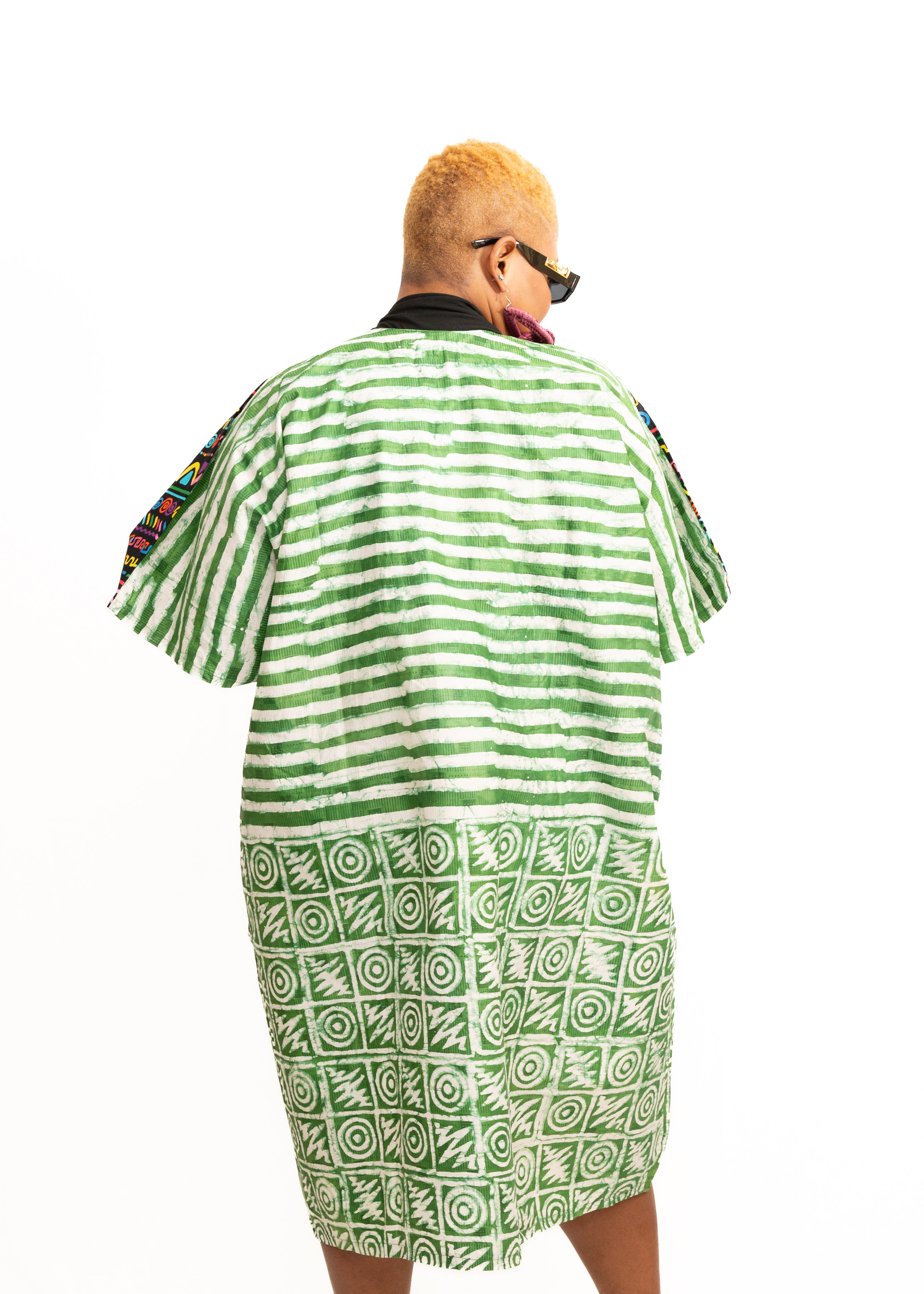 Afro Fusion Baddie Patch Shirtdress
