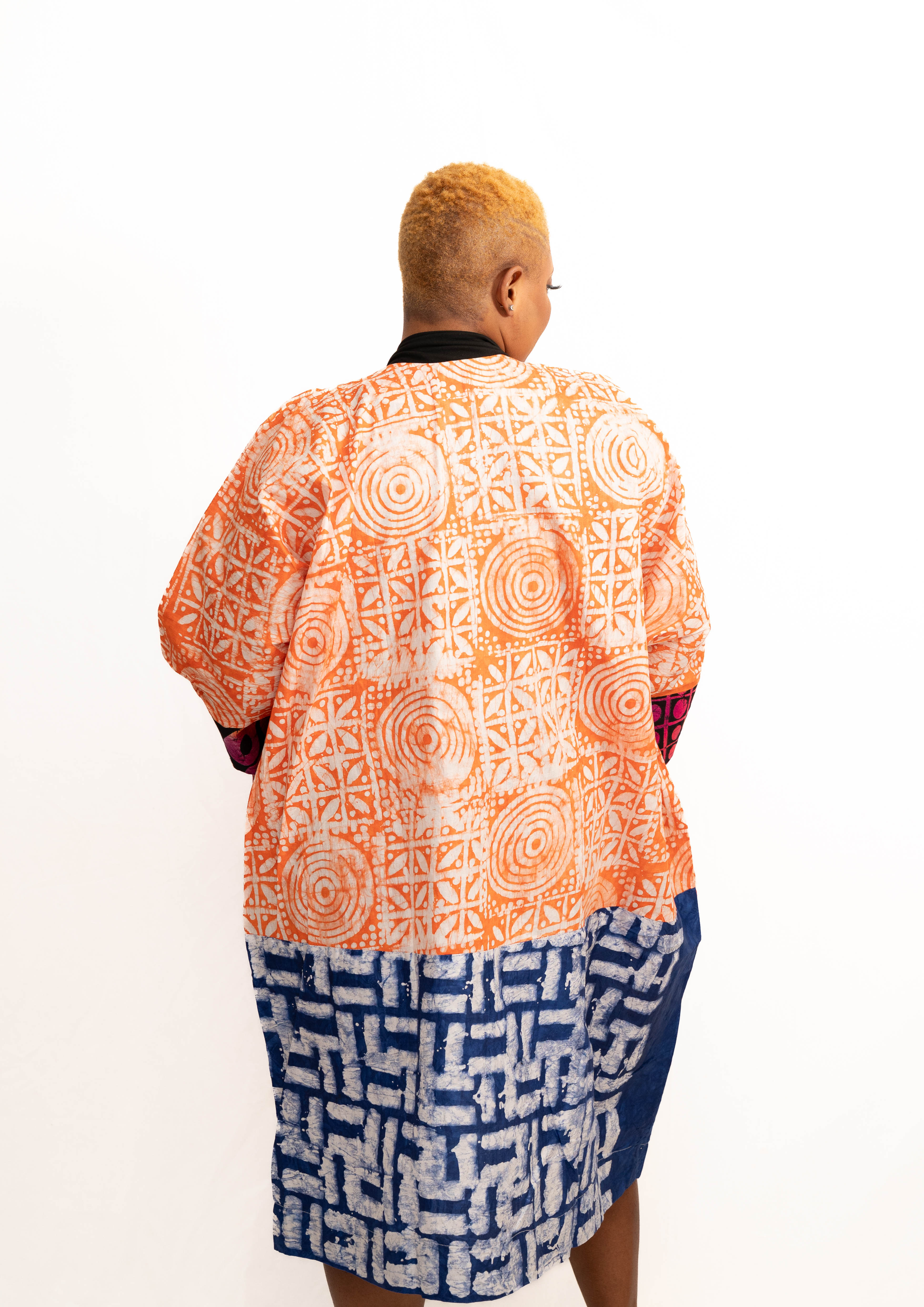 Afro Fusion Baddie Patch Shirtdress
