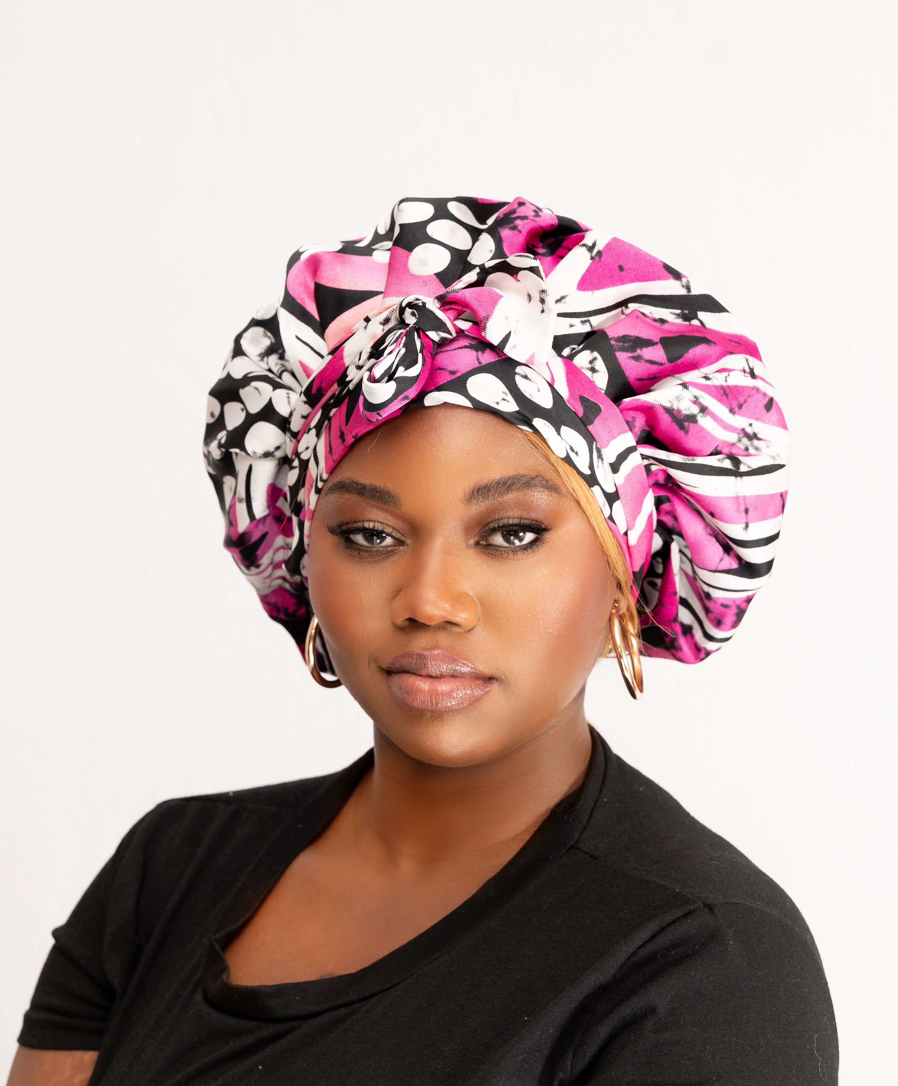 Ankara Silk Hair Wrap Bonnet