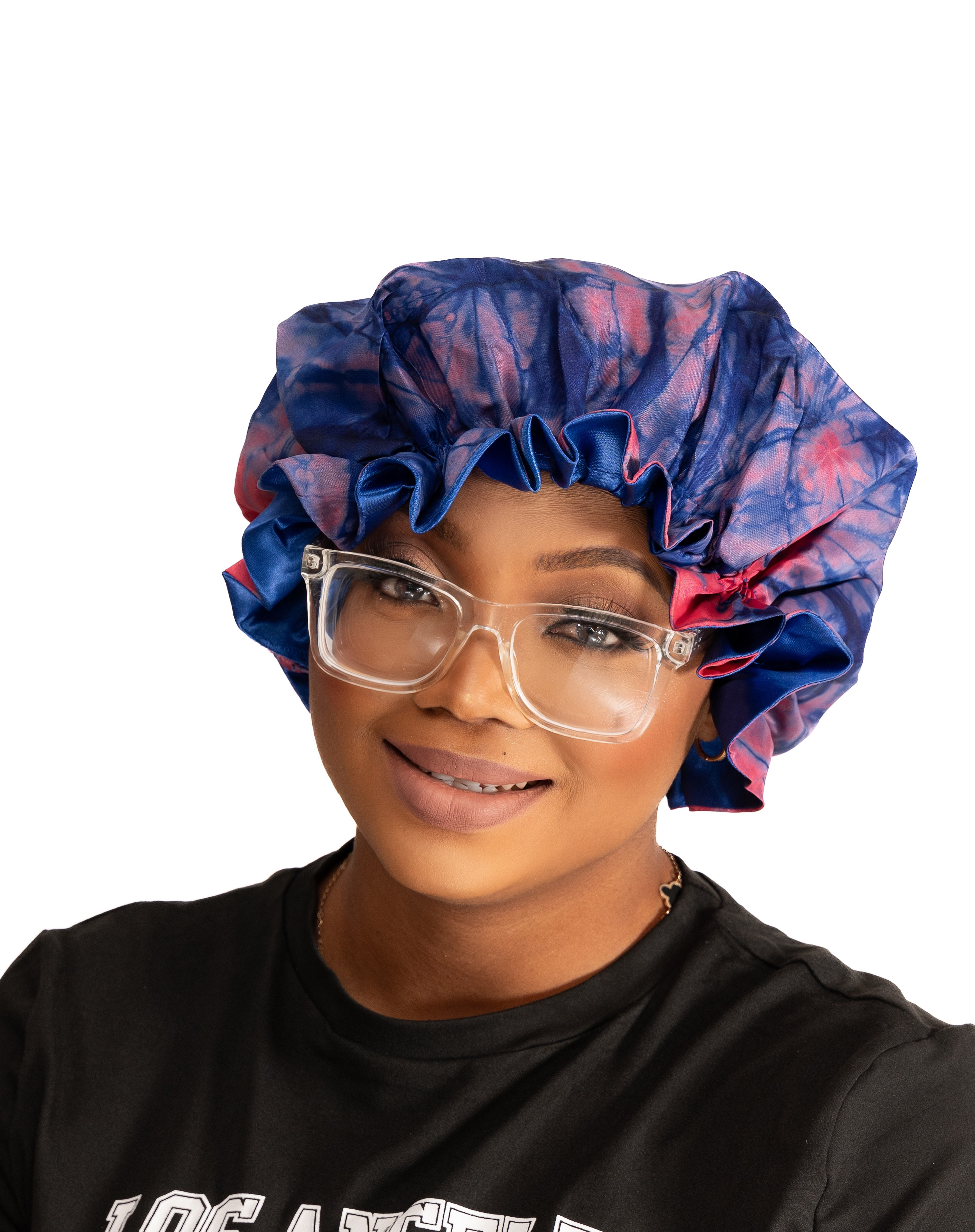 Adire Silk Baby Doll Reversible Bonnet