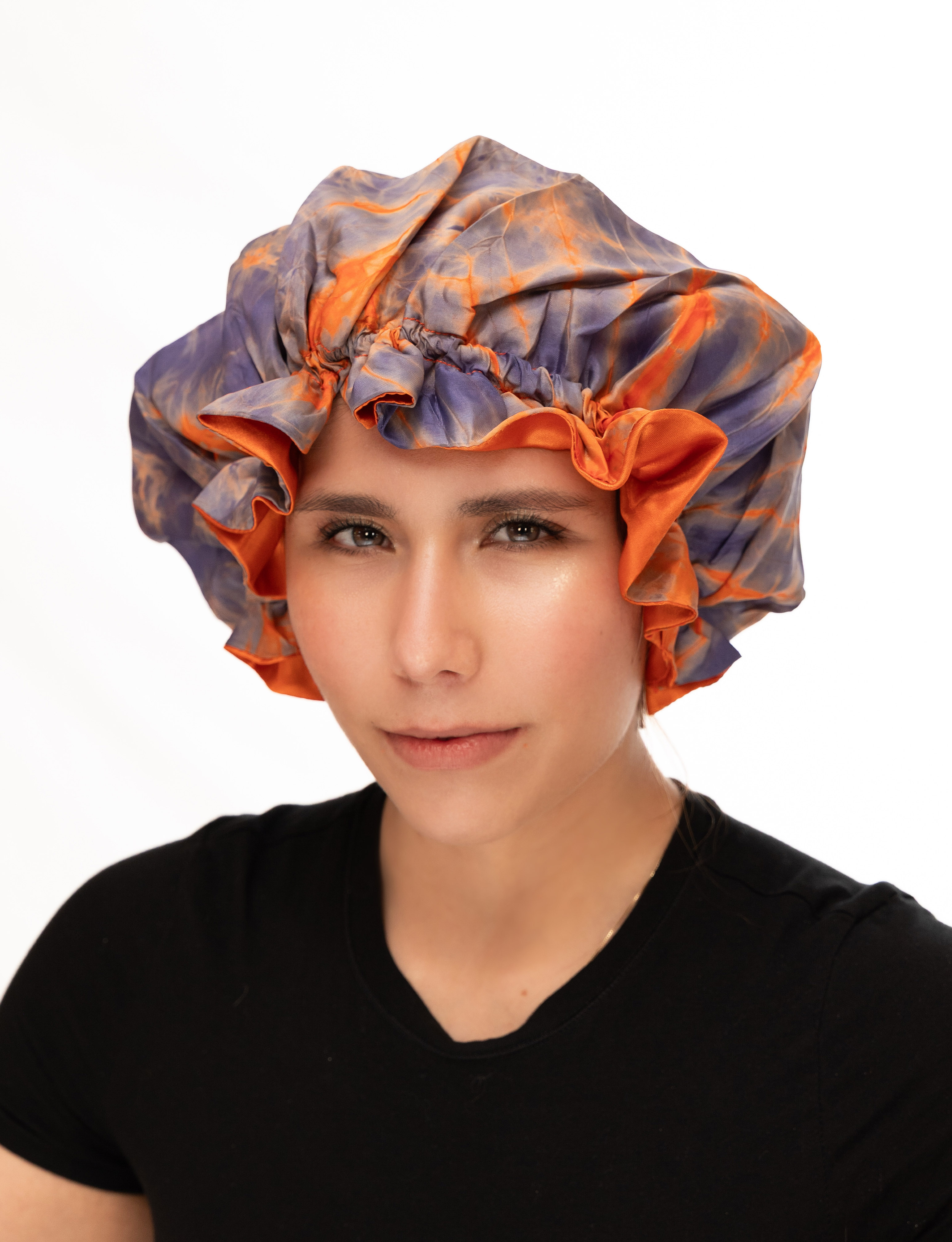 Adire Silk Baby Doll Reversible Bonnet