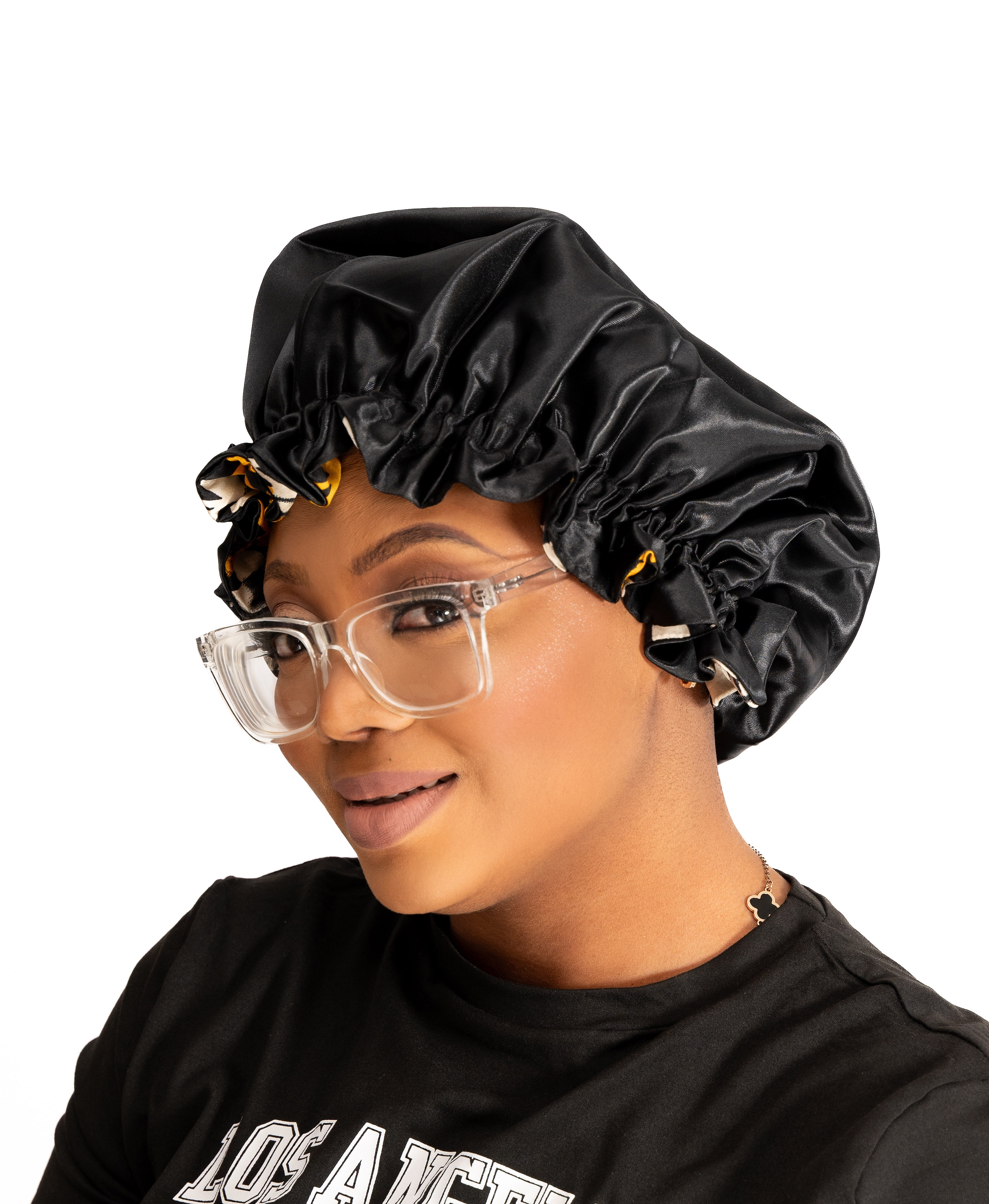 Adire Silk Baby Doll Reversible Bonnet