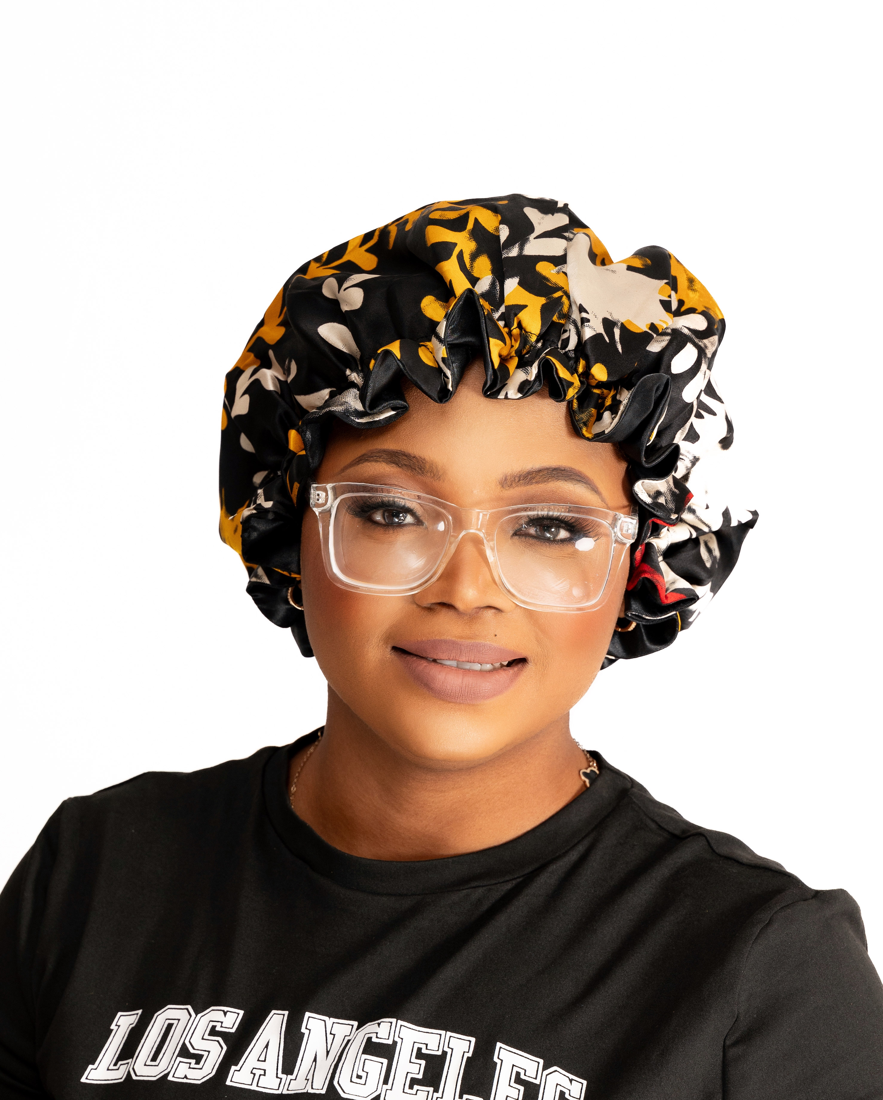 Ankara Silk Reversible Baby Doll Bonnet