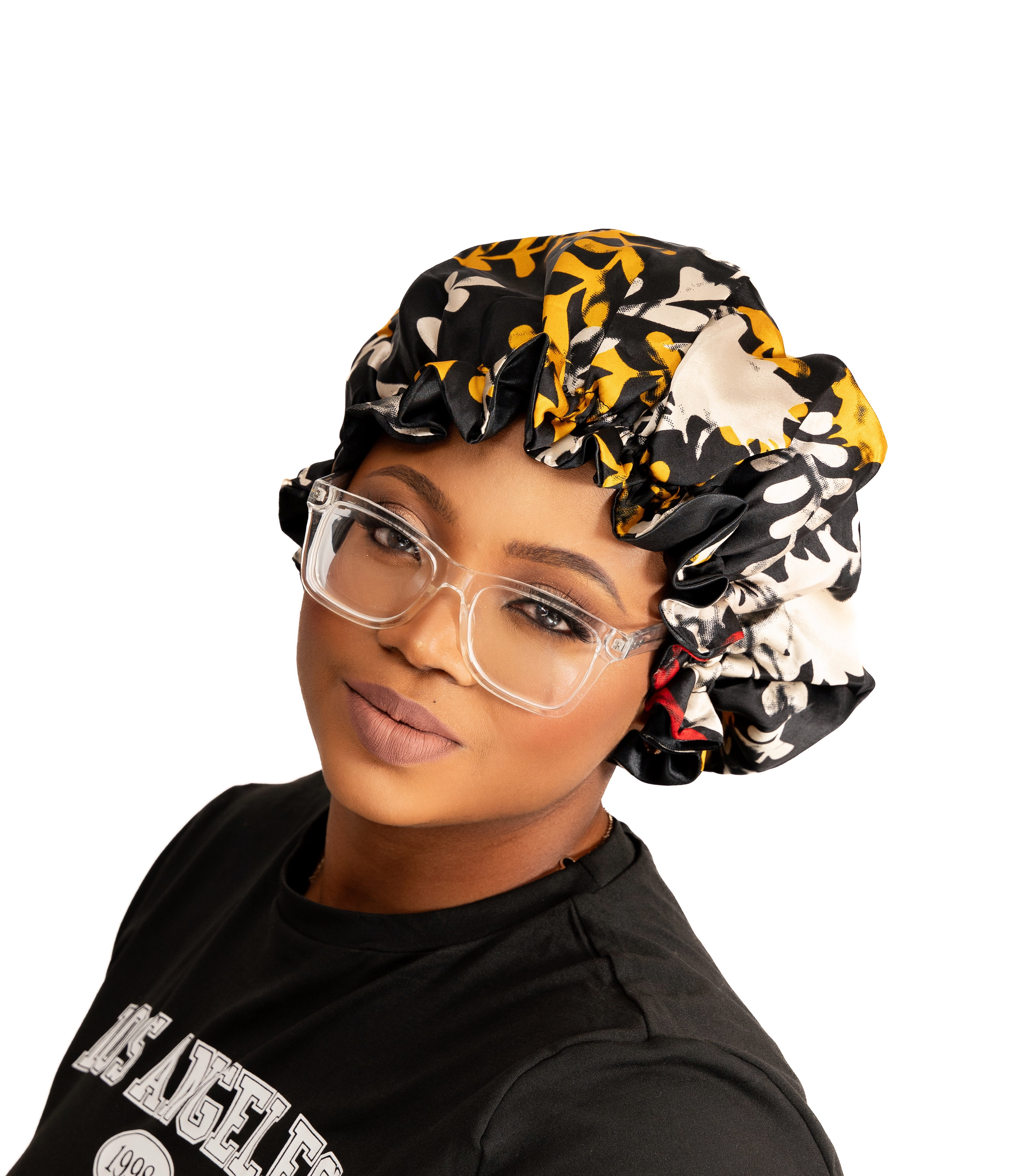 Ankara Silk Reversible Baby Doll Bonnet