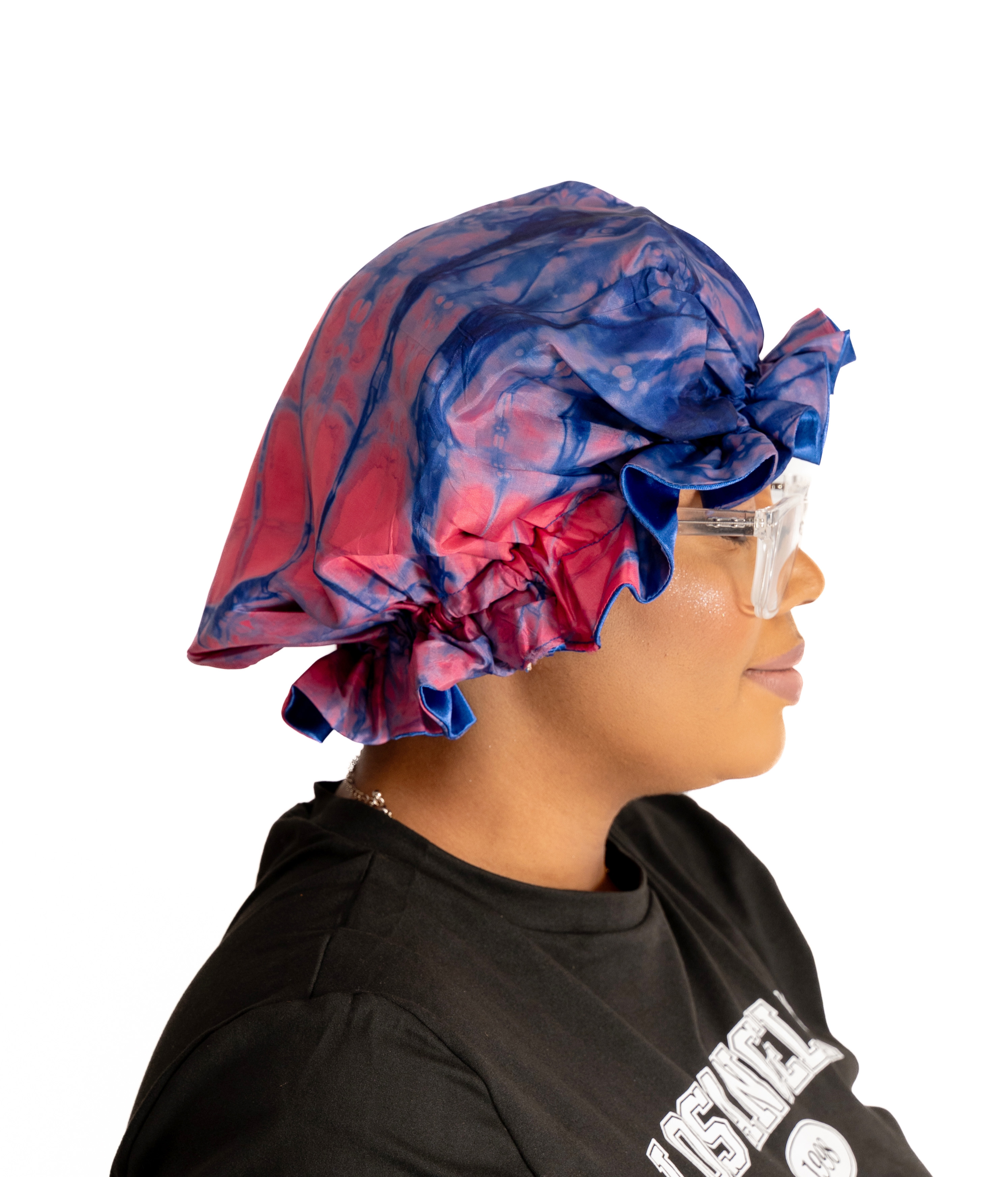 Adire Silk Baby Doll Reversible Bonnet