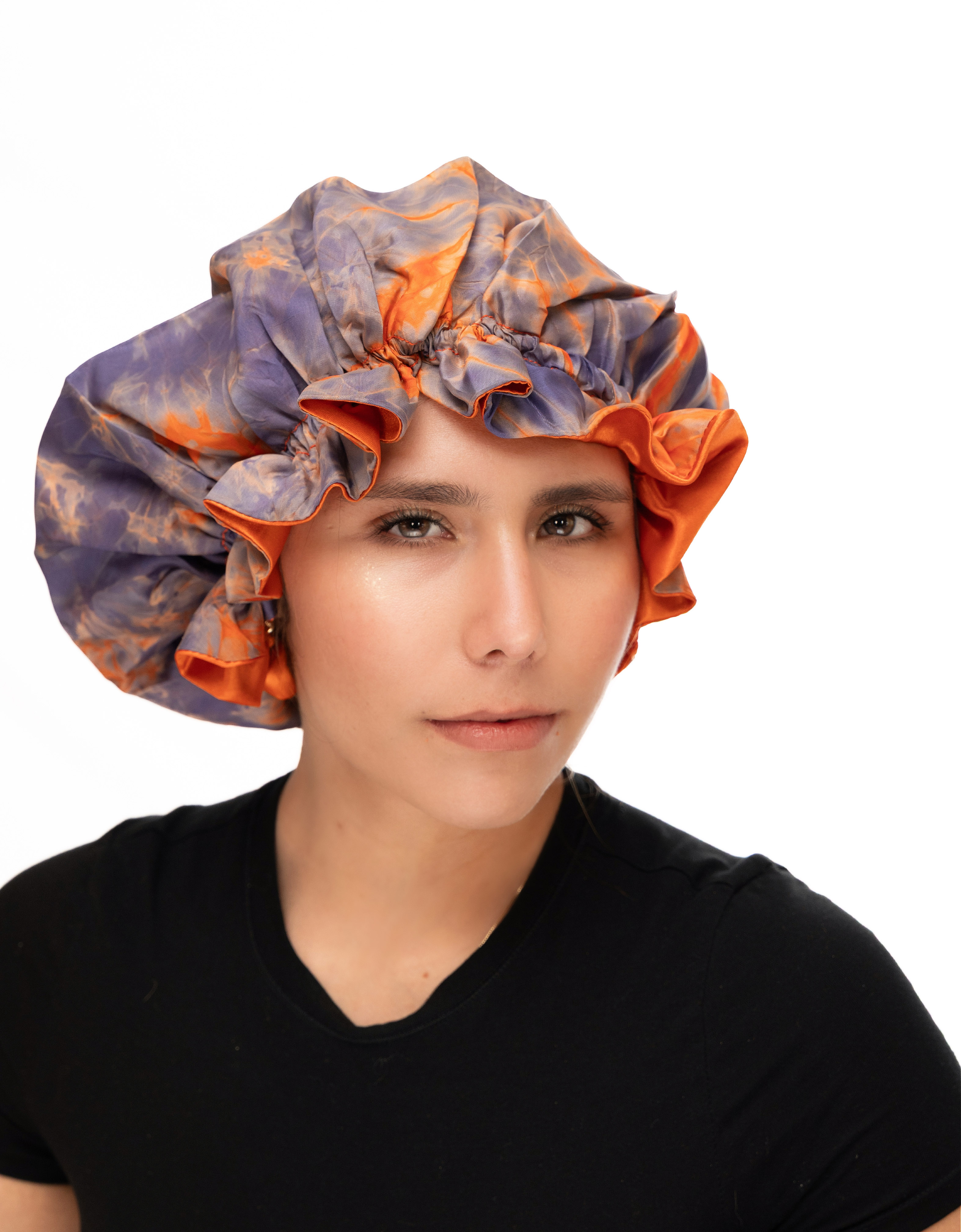 Adire Silk Baby Doll Reversible Bonnet