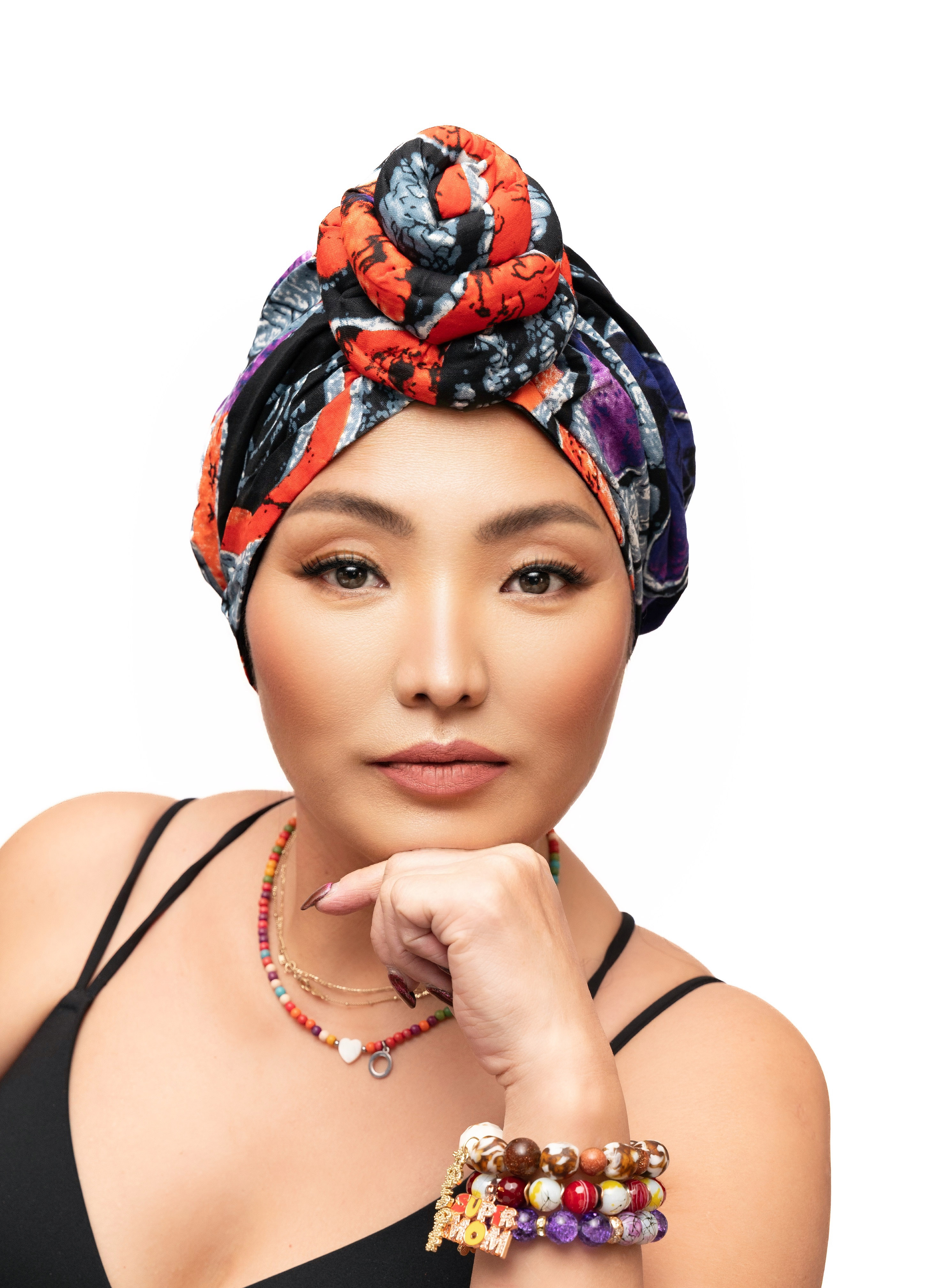 Pre-Tied Rose Headwrap