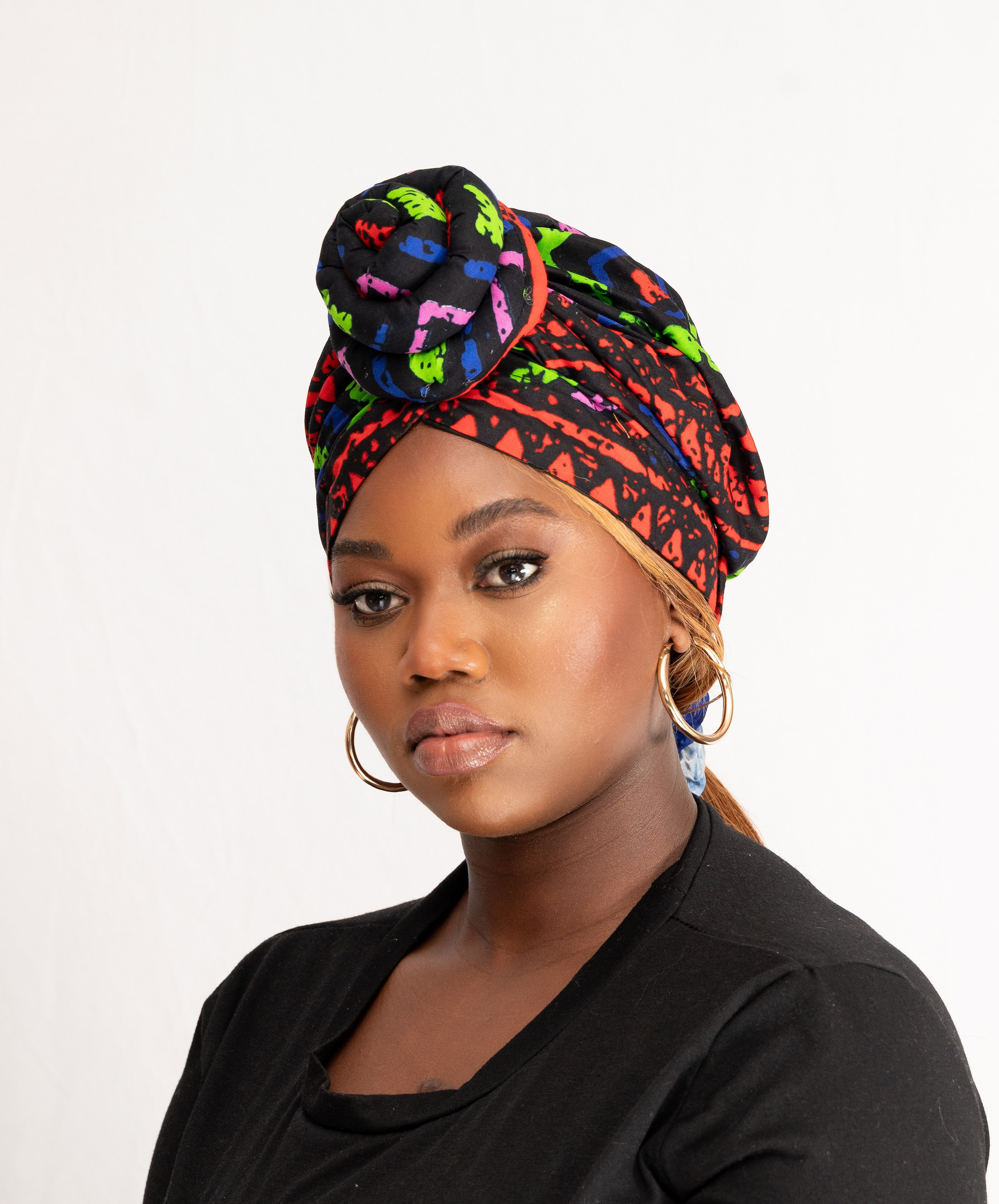 Pre-Tied Rose Headwrap