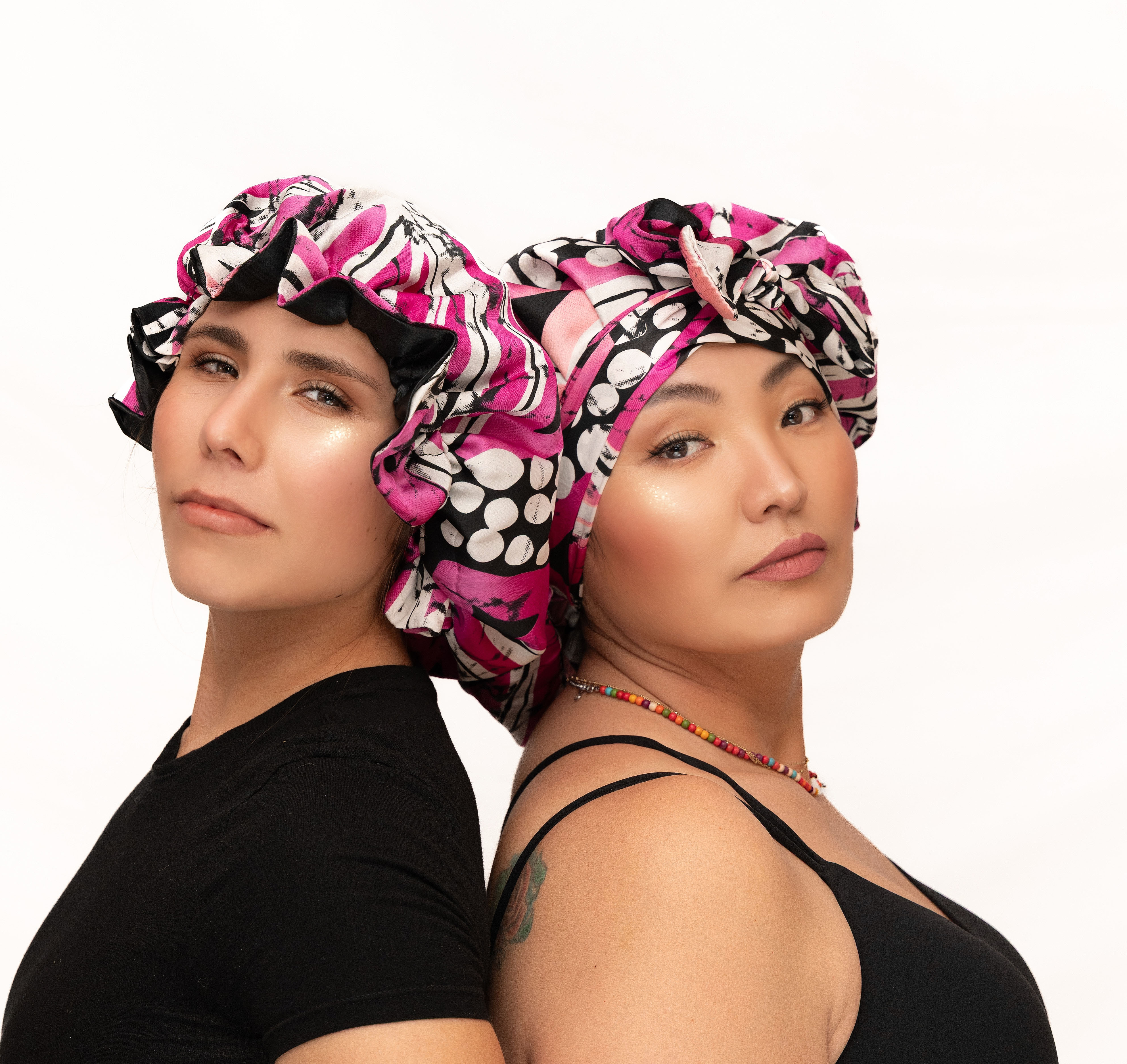 Mommy & Me Ankara Silk Bonnet Set