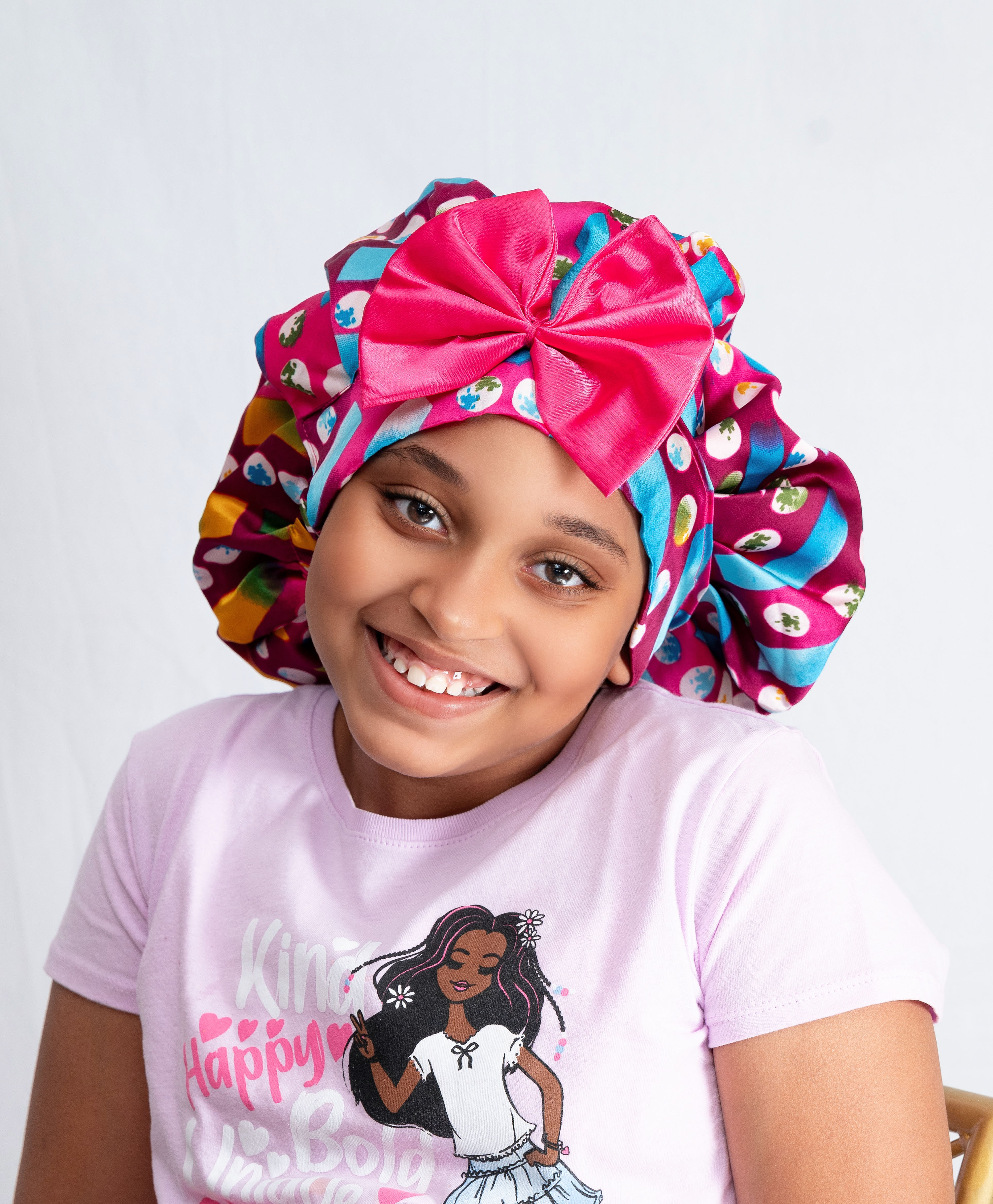 Ankara Silk Bow Bonnet