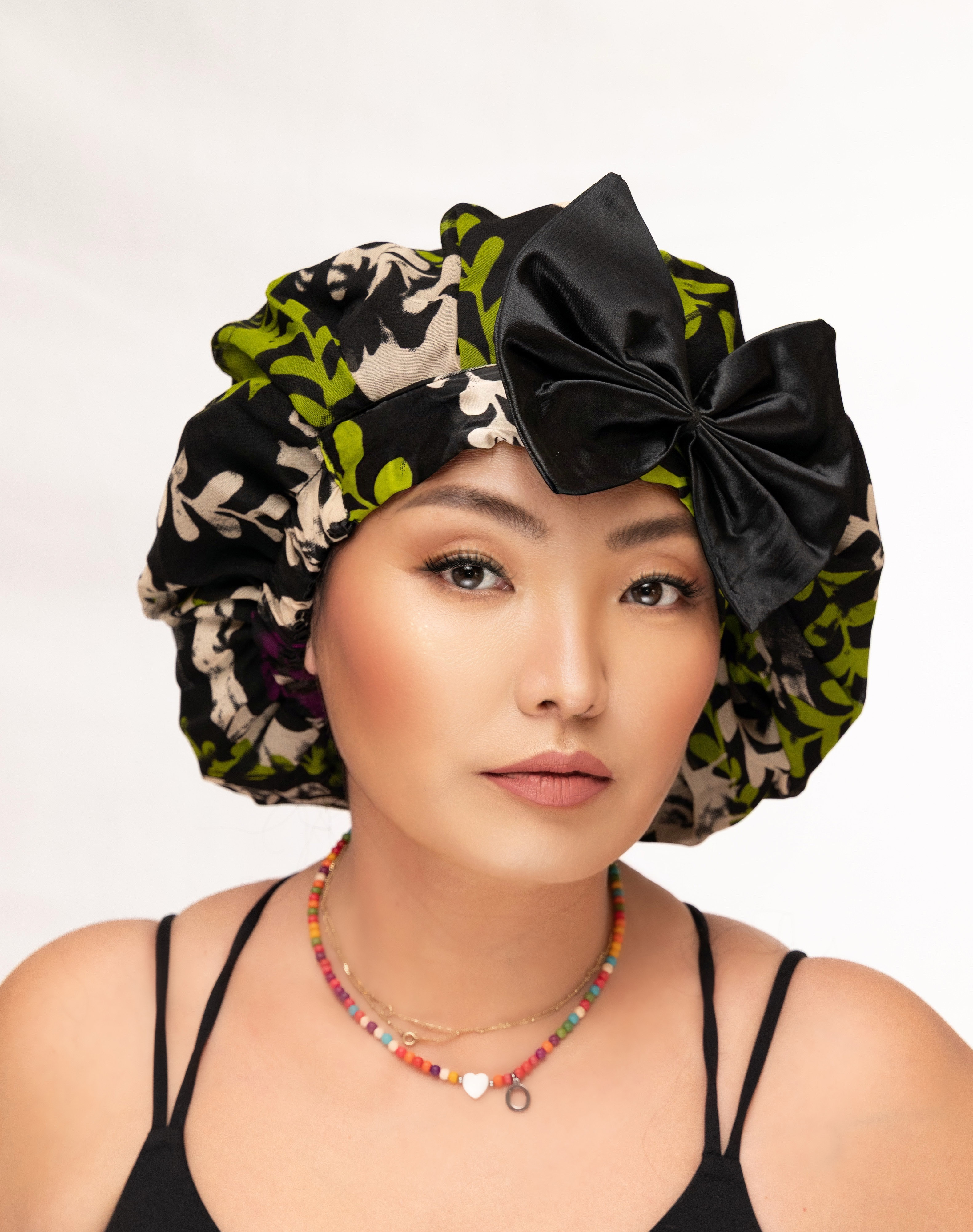 Ankara Silk Bow Bonnet