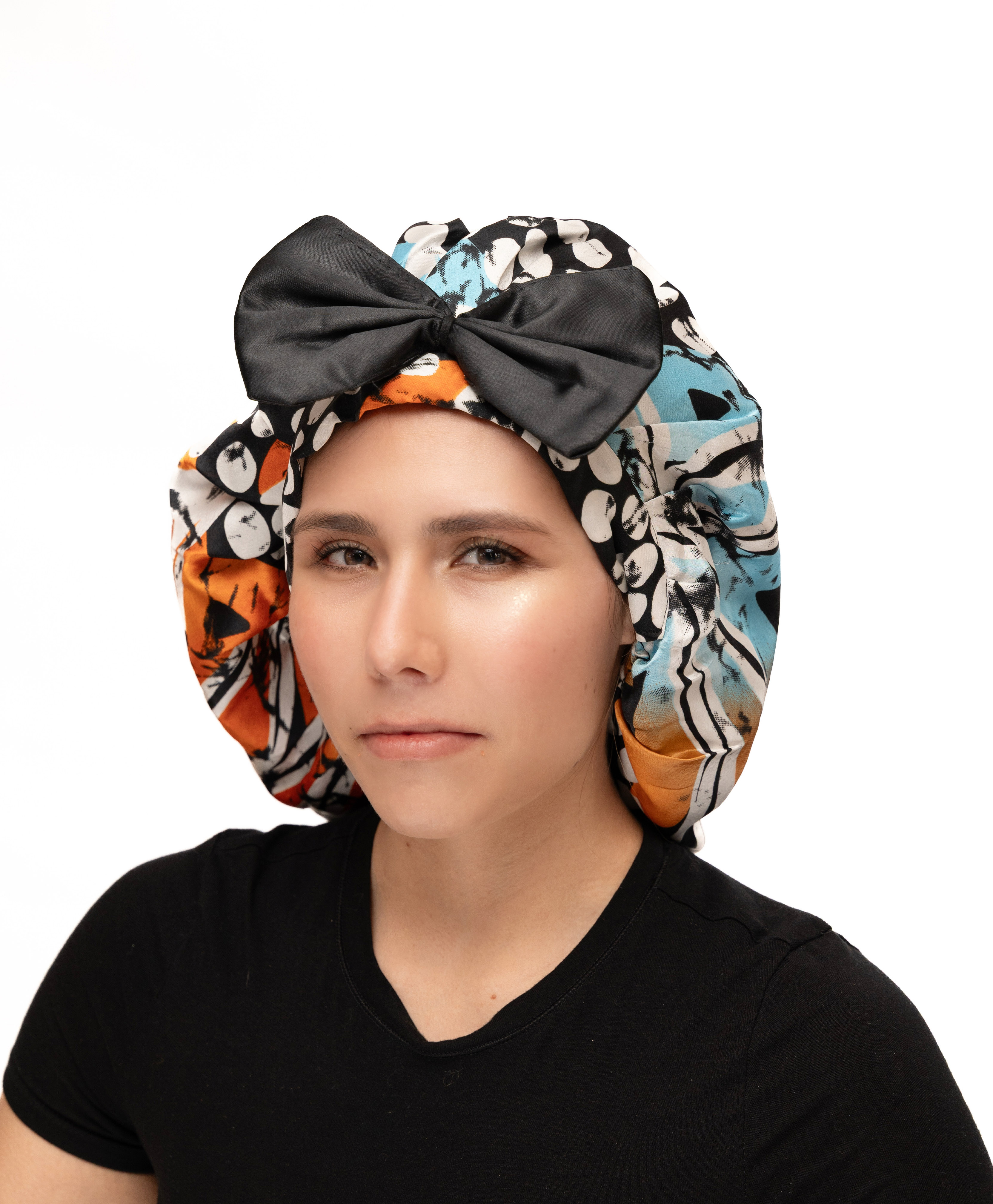 Ankara Silk Bow Bonnet
