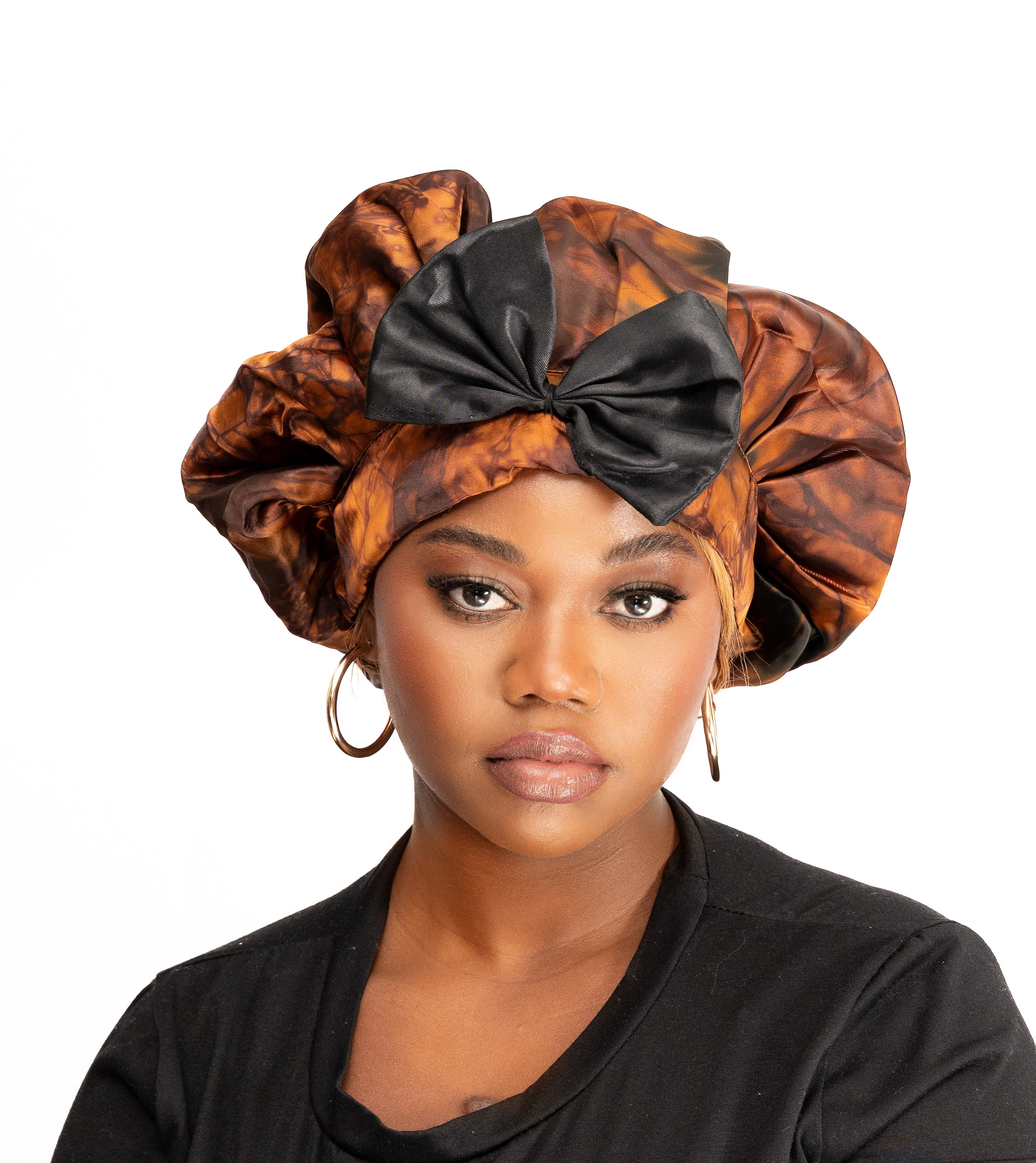 Adire Silk Bow Bonnet
