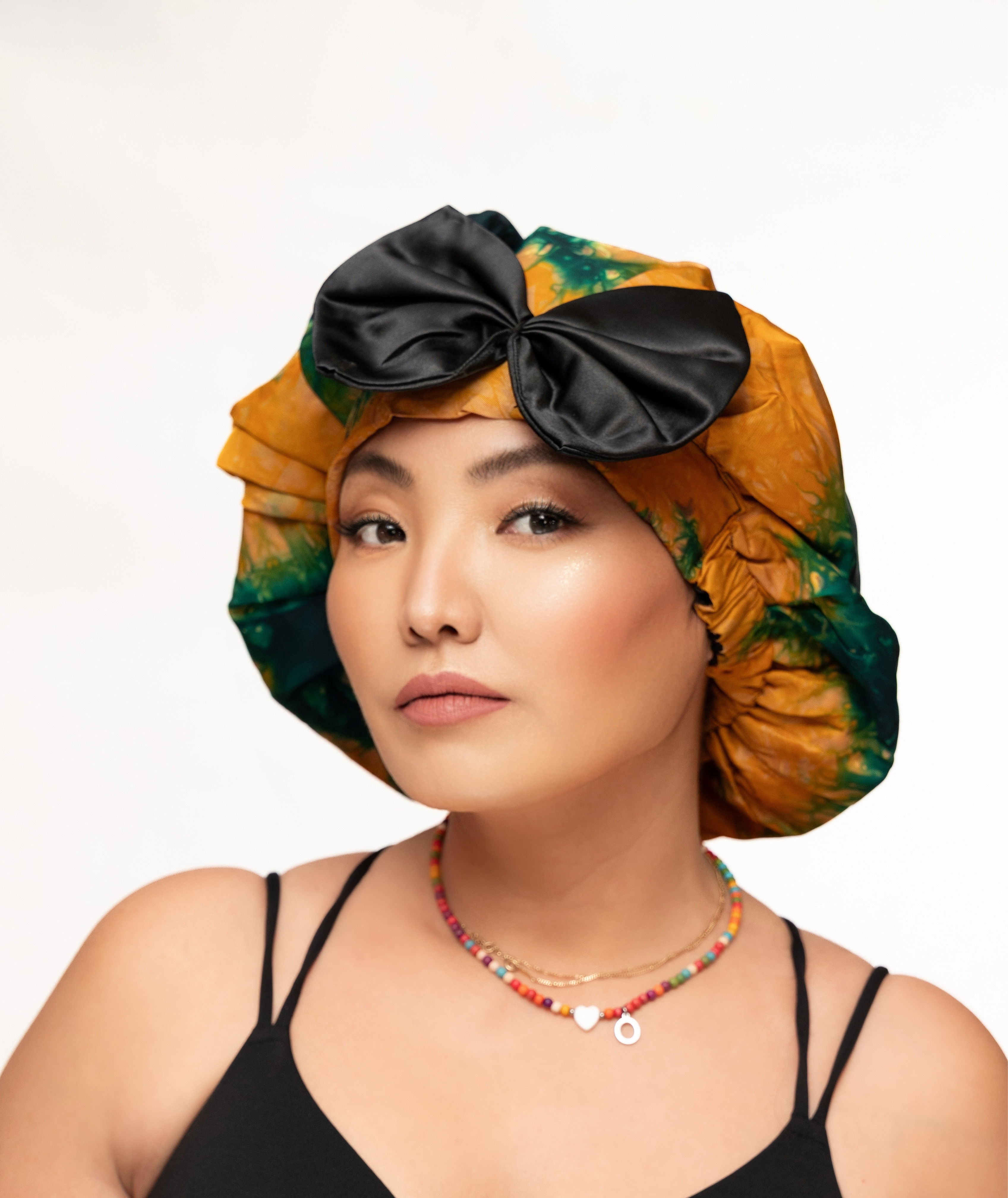 Adire Silk Bow Bonnet
