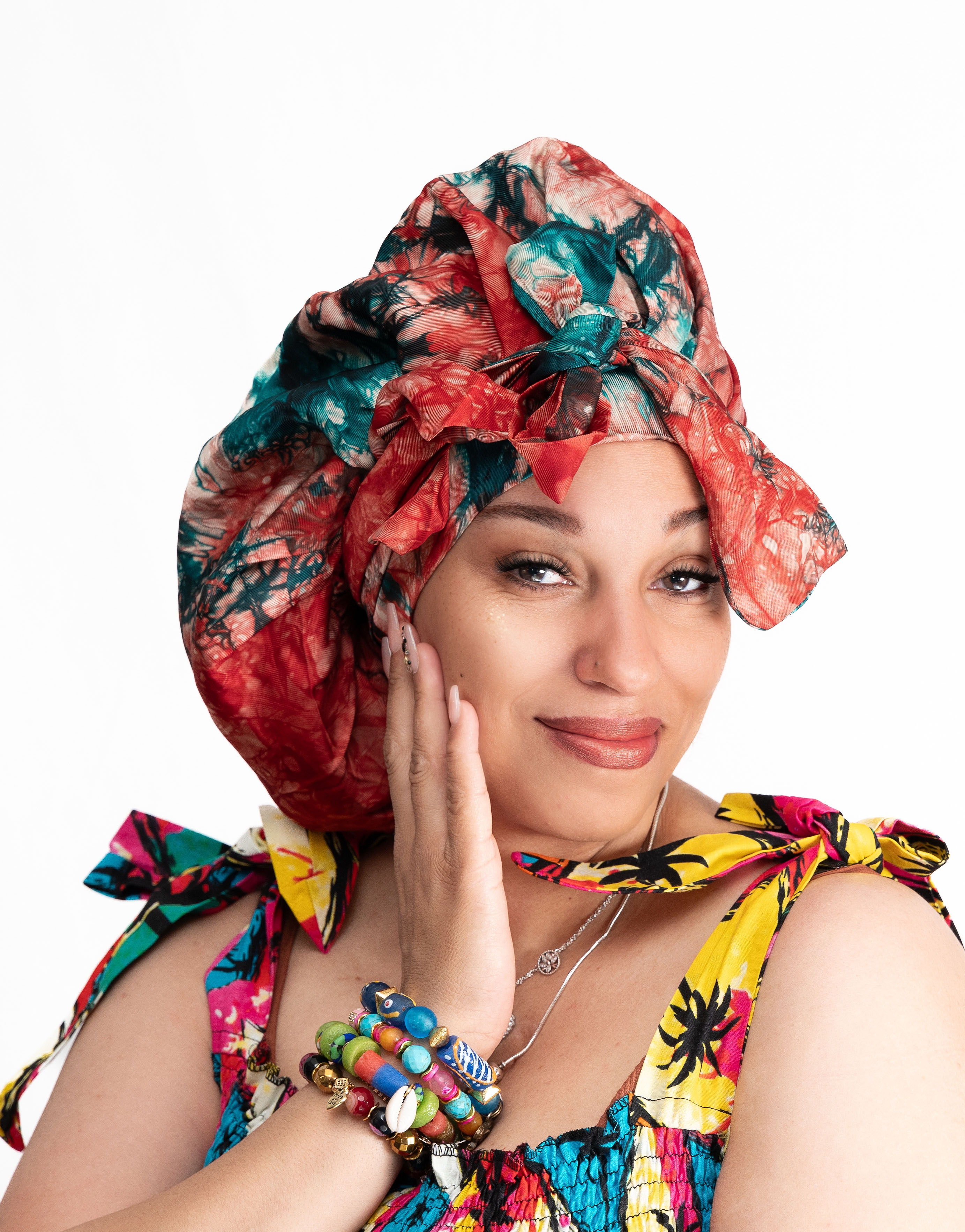 Adire Silk Hair Wrap