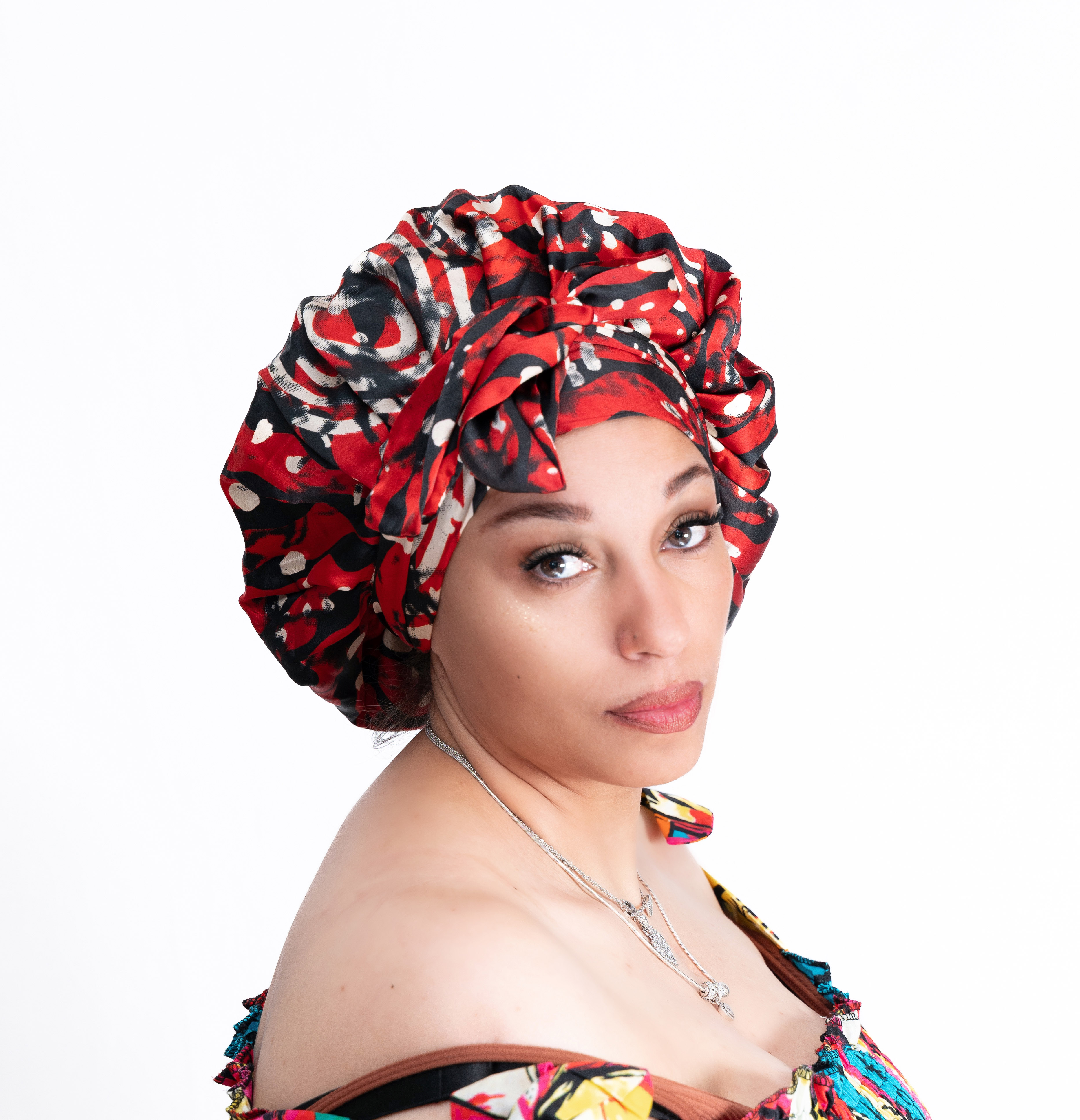 Ankara Silk Hair Wrap Bonnet