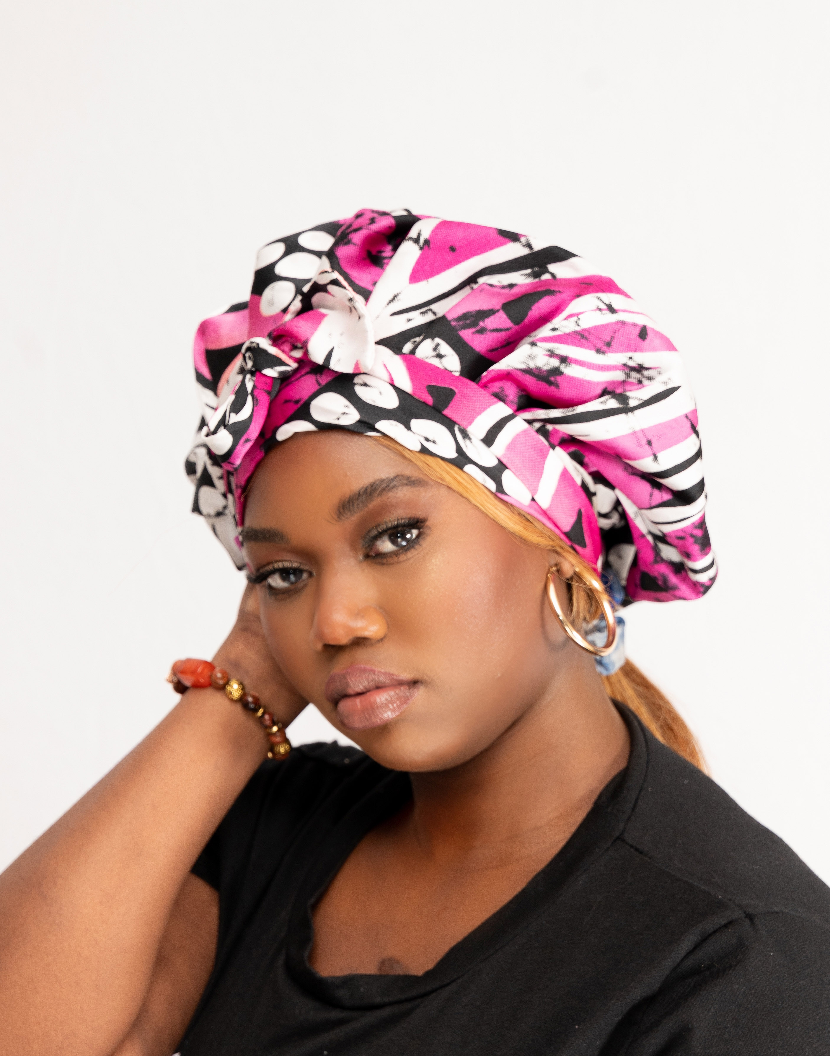 Ankara Silk Hair Wrap Bonnet