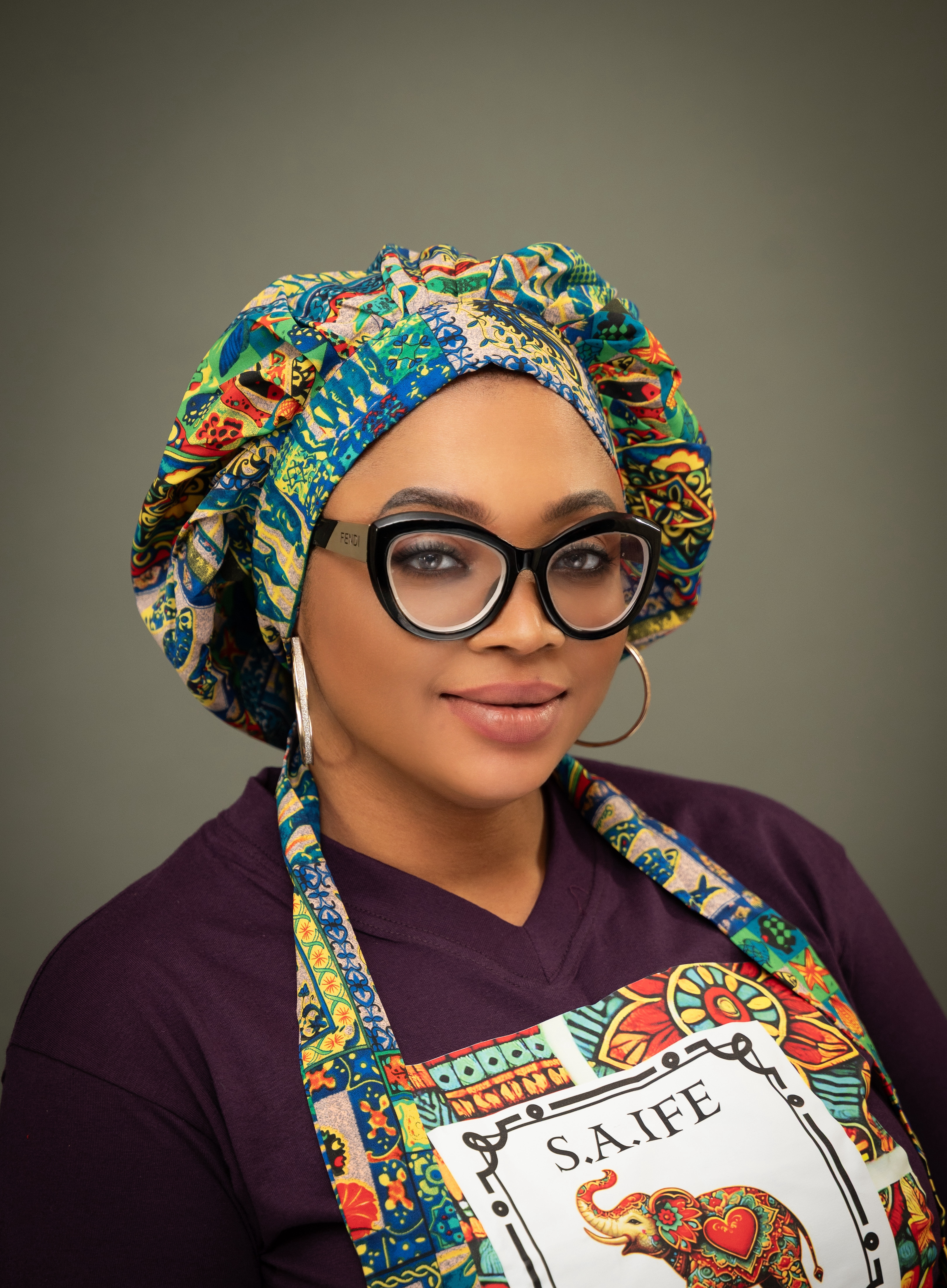 Ankara Silk Wrap Bonnet