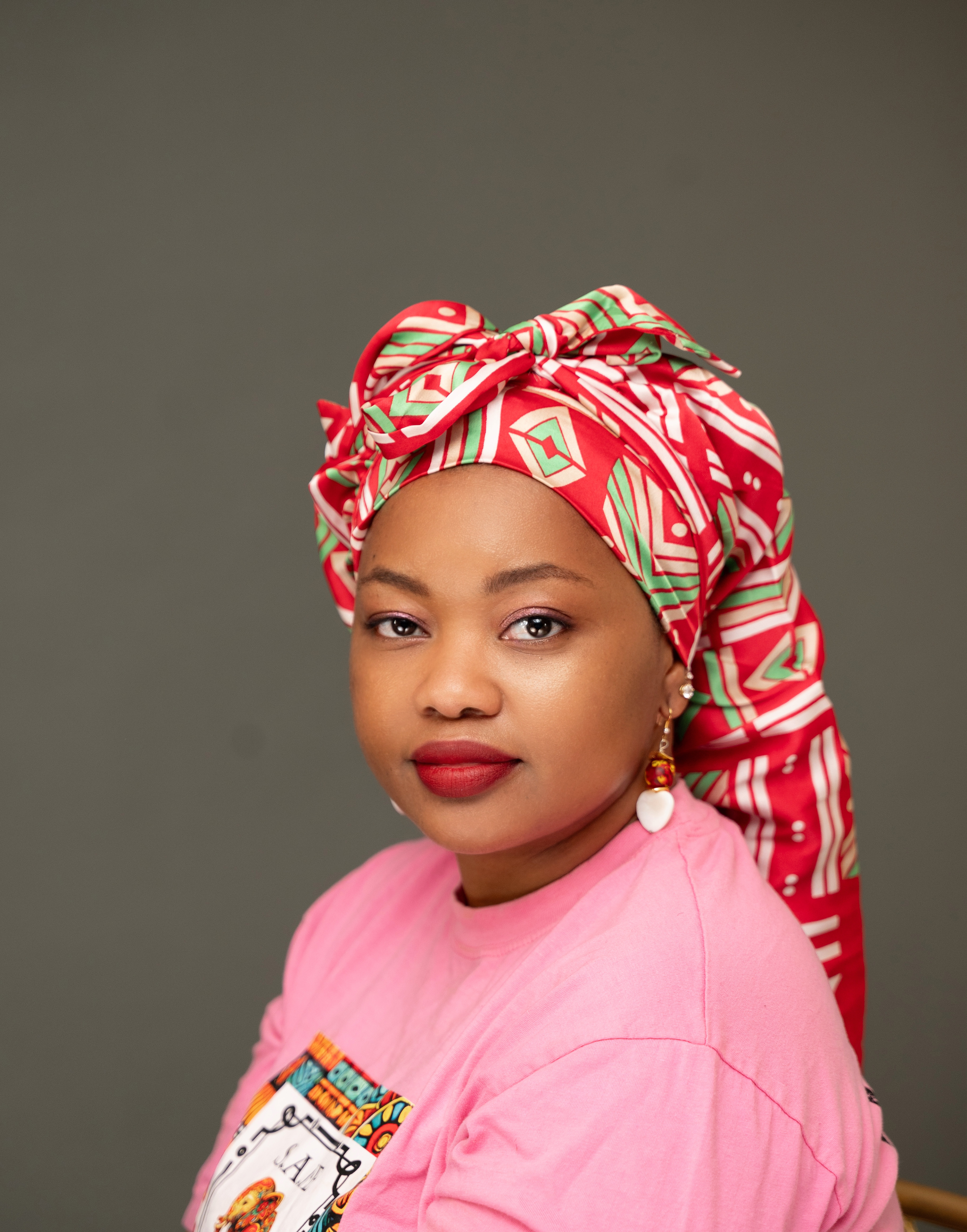 Ankara Long Wrap Bonnet