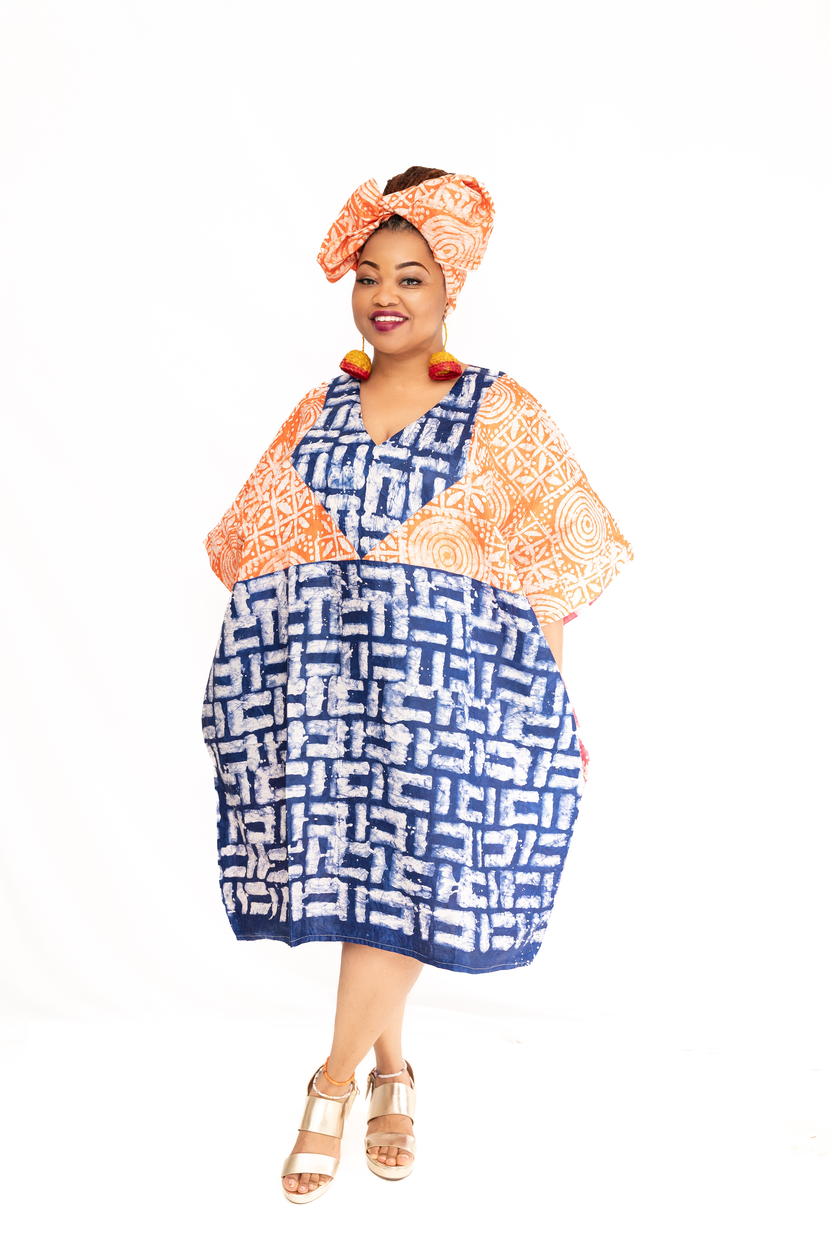 Adire Afro Vibe Fusion Dress