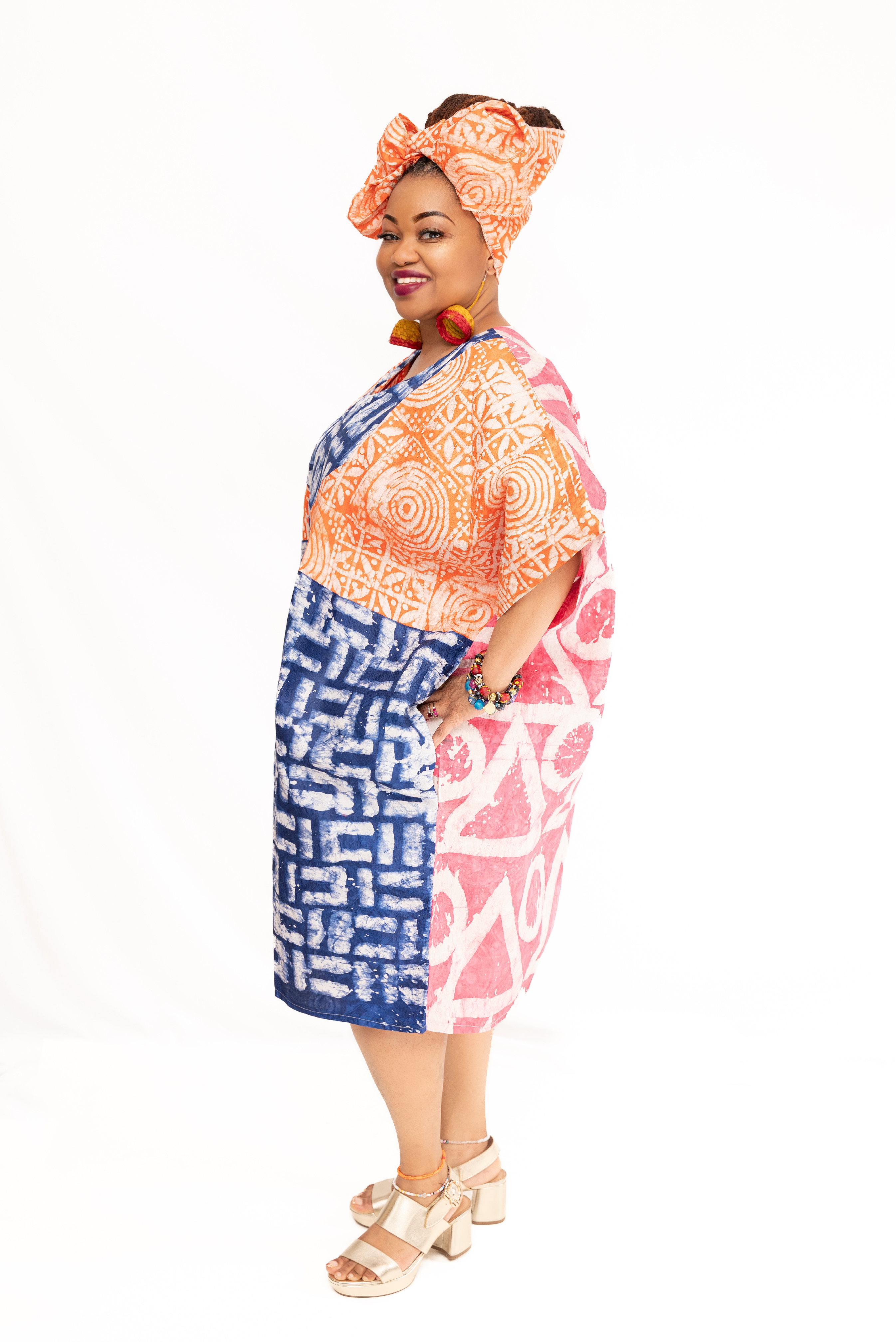 Adire Afro Vibe Fusion Dress