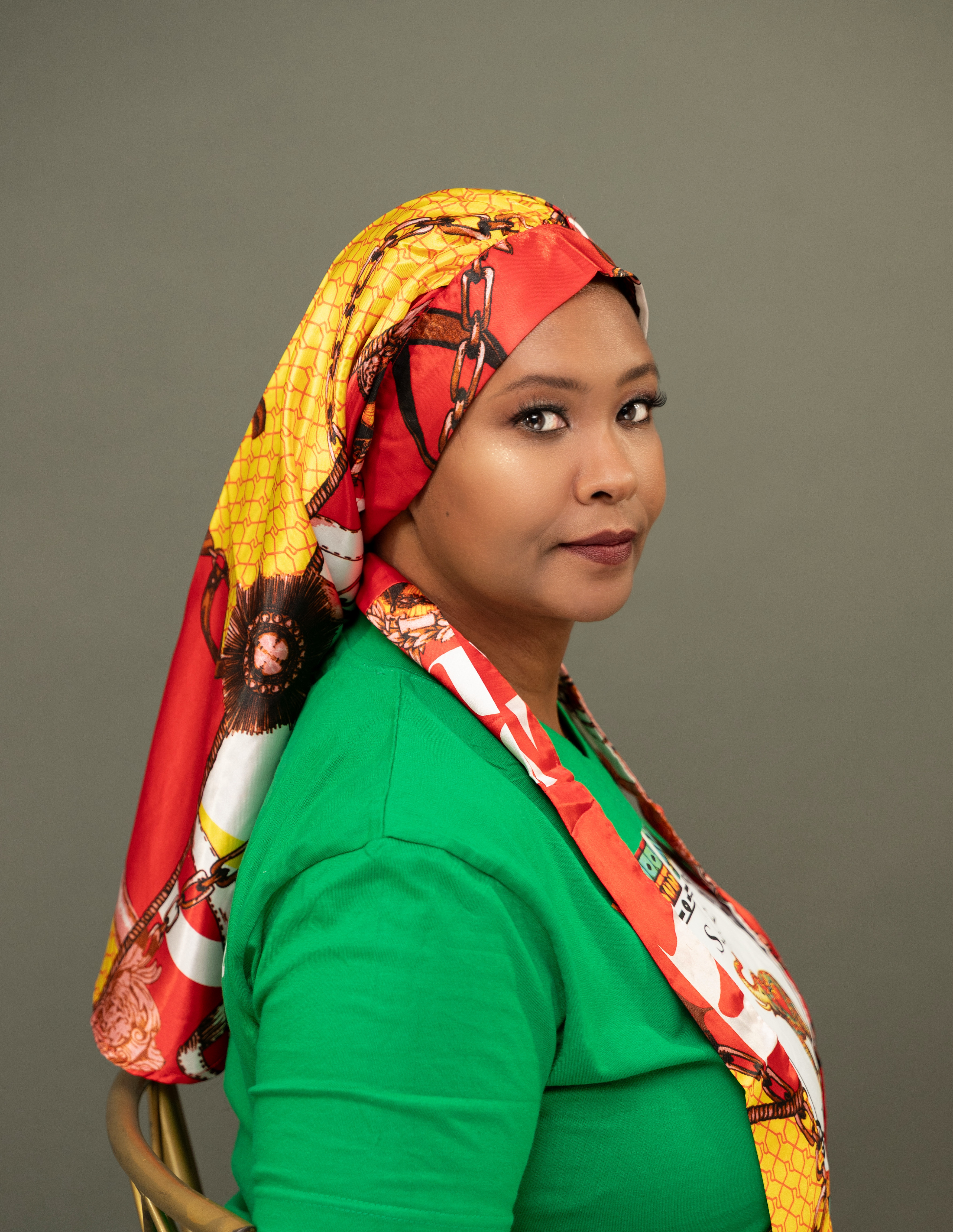 Ankara Long Wrap Bonnet