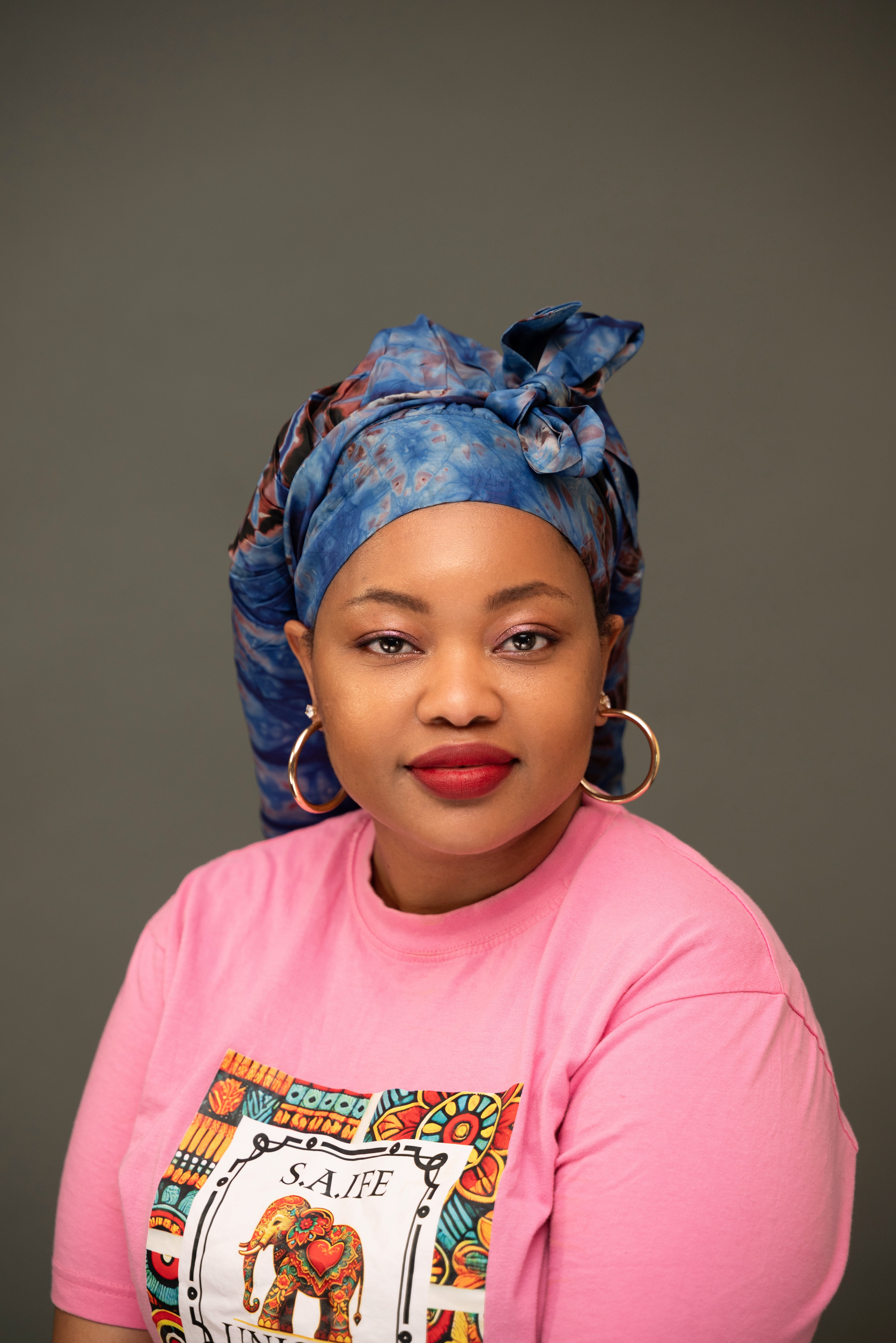 Adire Long Wrap Bonnet