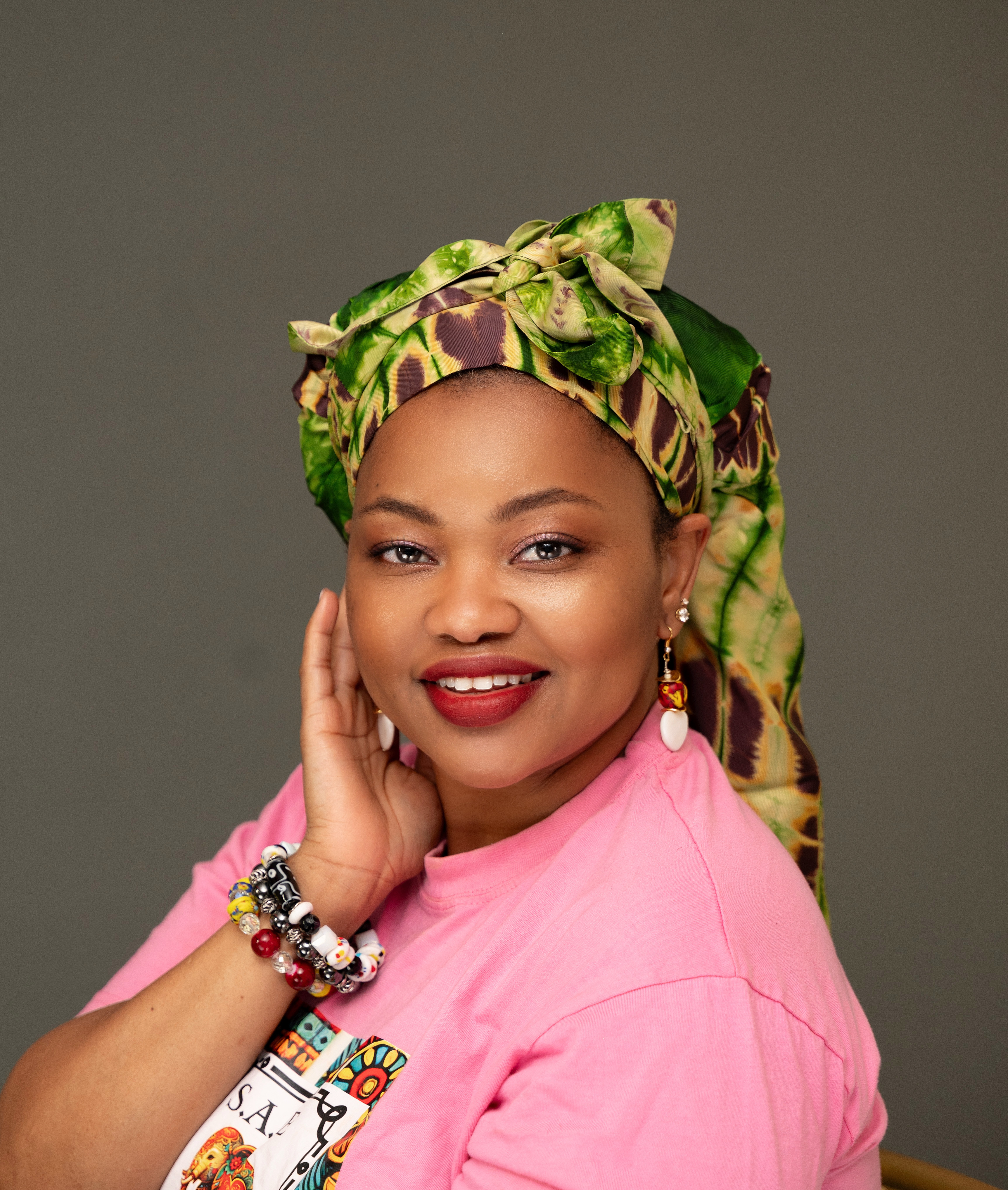 Ankara Long Wrap Bonnet