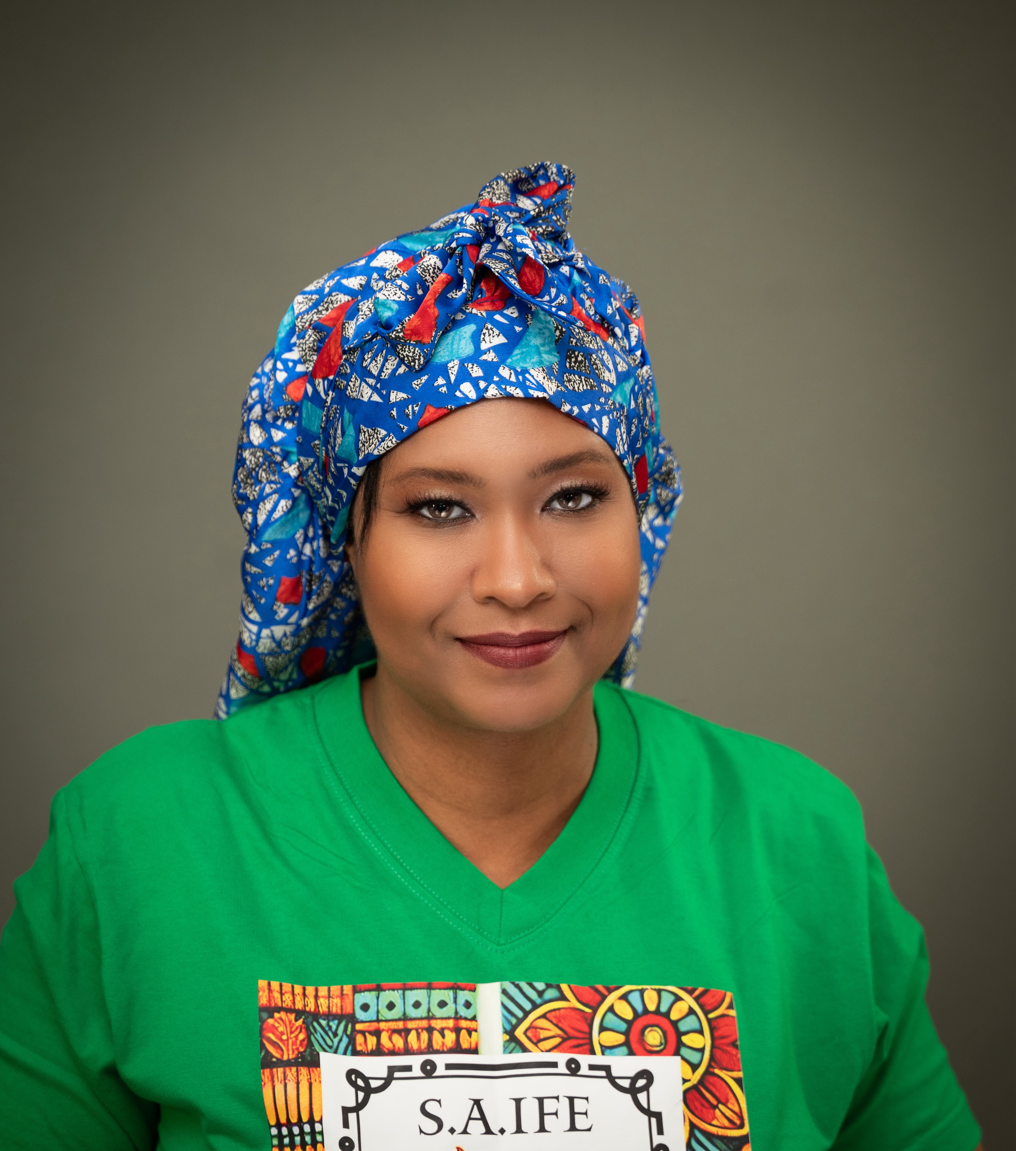 Ankara Long Wrap Bonnet