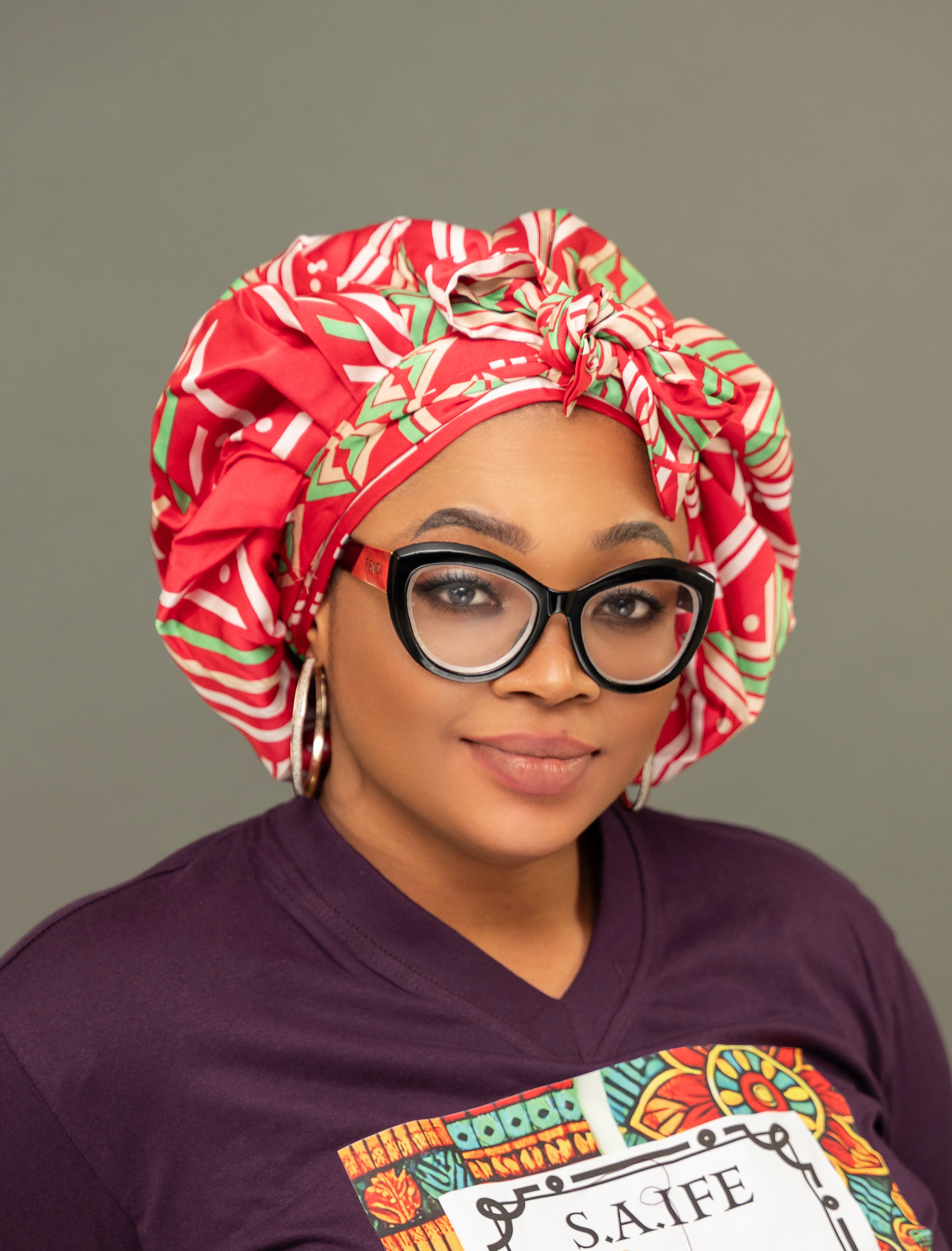 Ankara Silk Wrap Bonnet