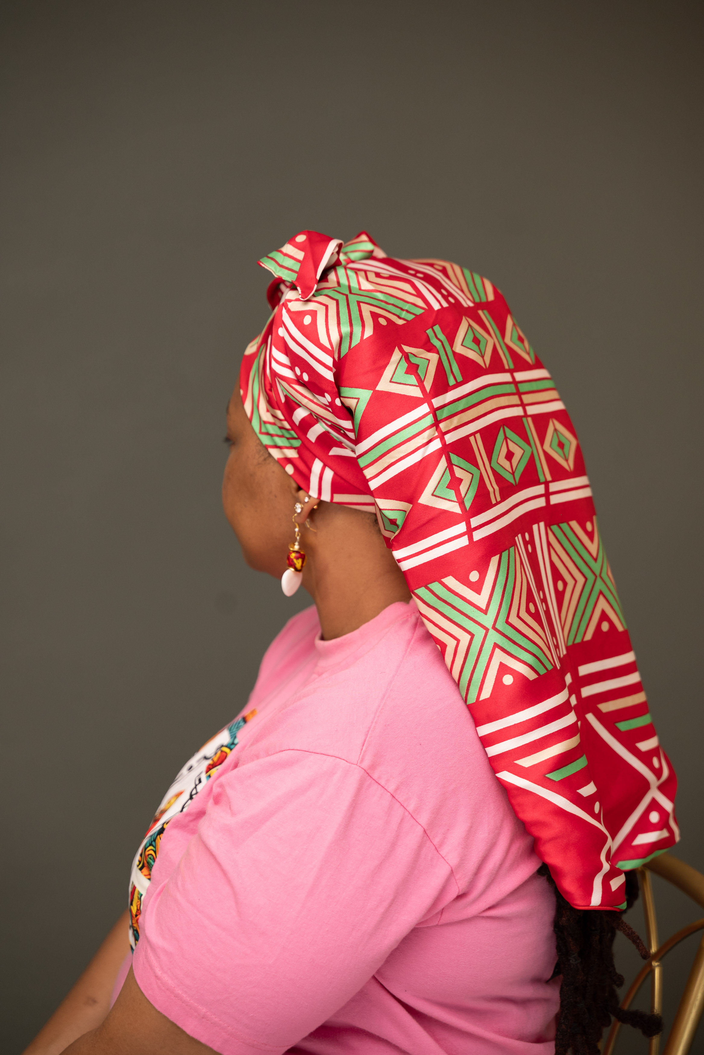 Ankara Long Wrap Bonnet