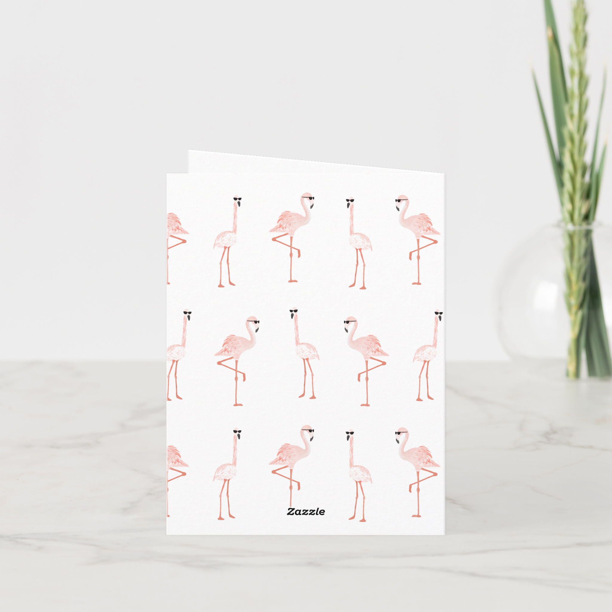 Get Well Flamingos Card