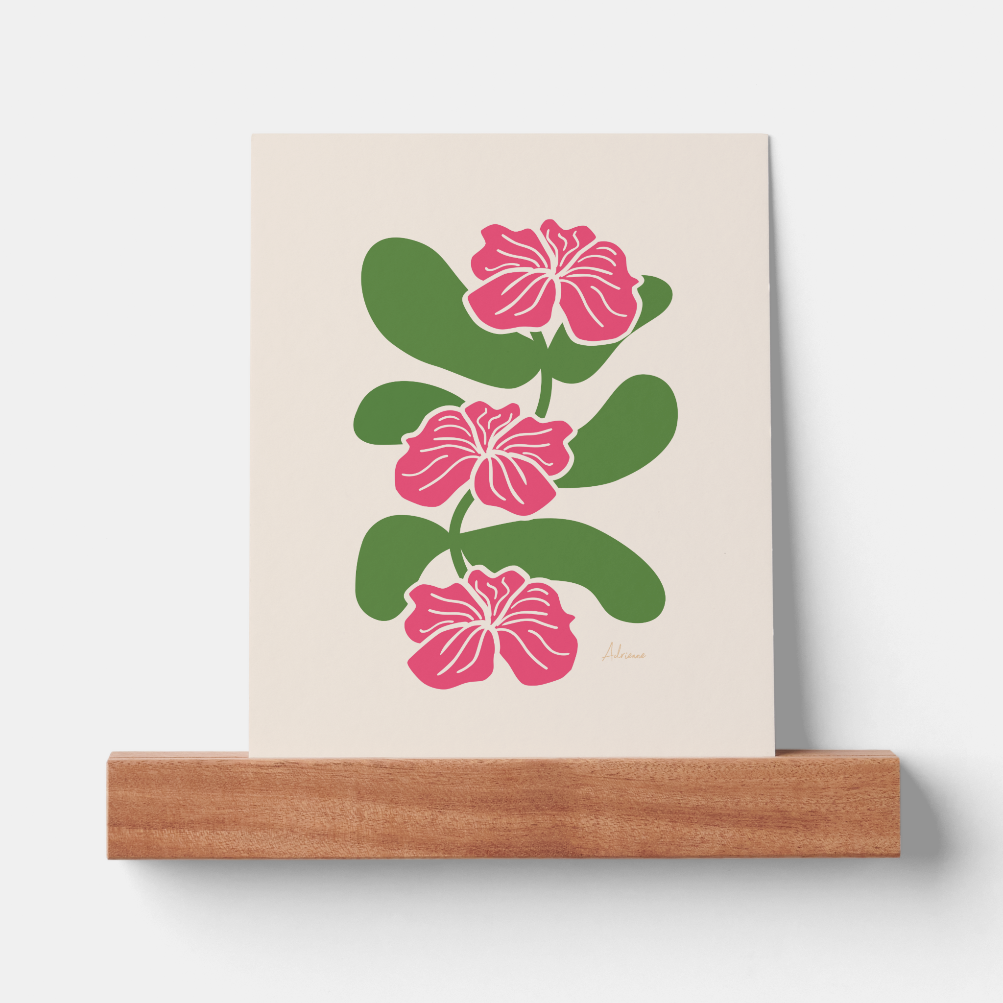 Three Blooms on a Vine Art Print